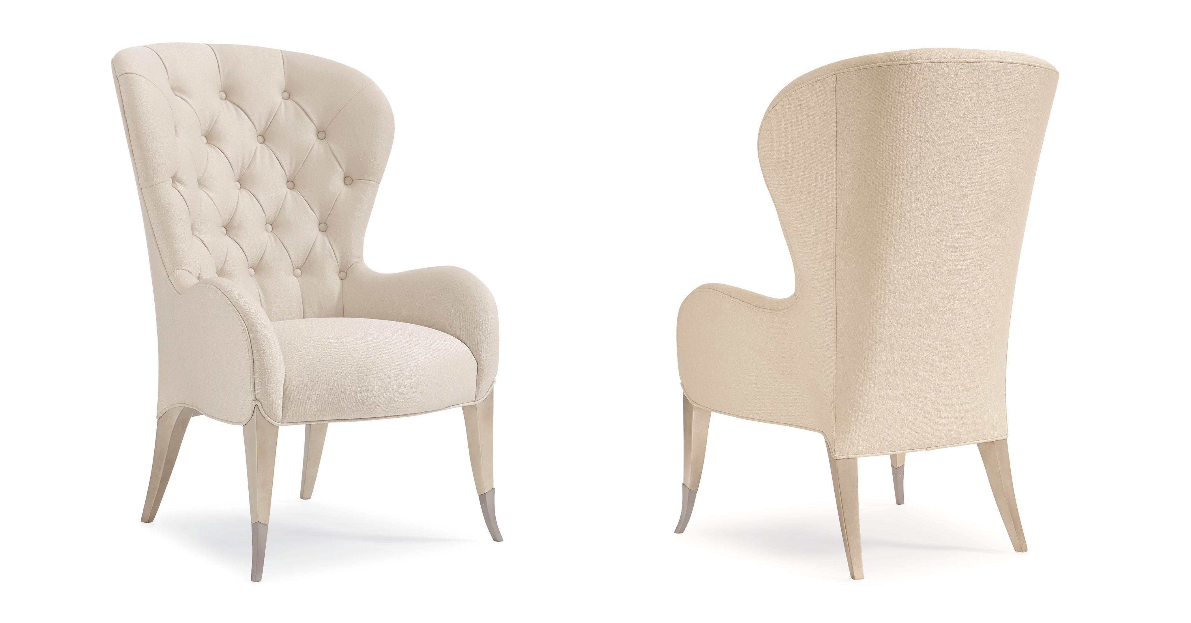 

    
Cream Finish Tufted Accent Chairs Set 2Pcs INSIDE STORY by Caracole
