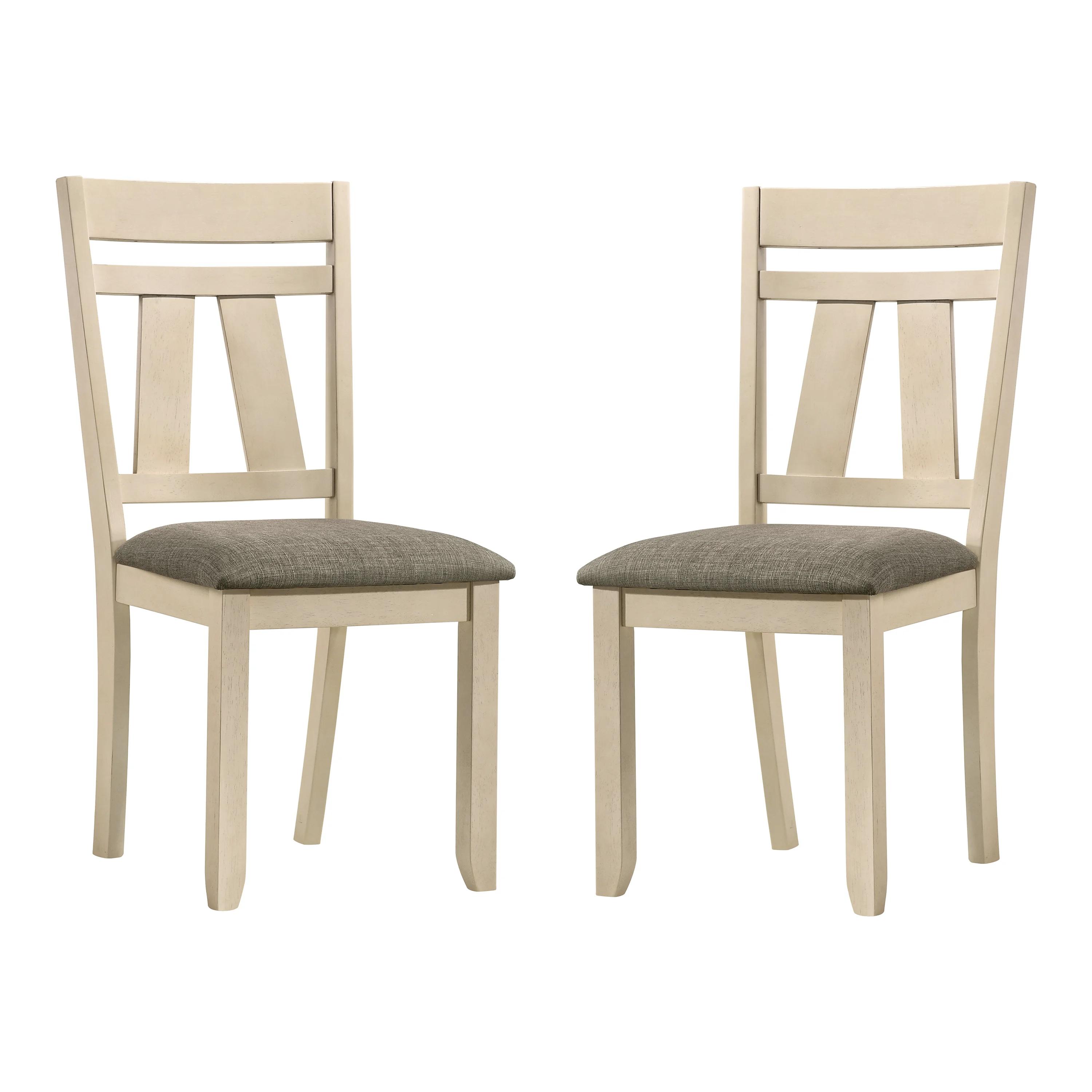 

    
Cream & Gray Dining Chairs Set by Crown Mark Maribelle 2158CG-S-2pcs
