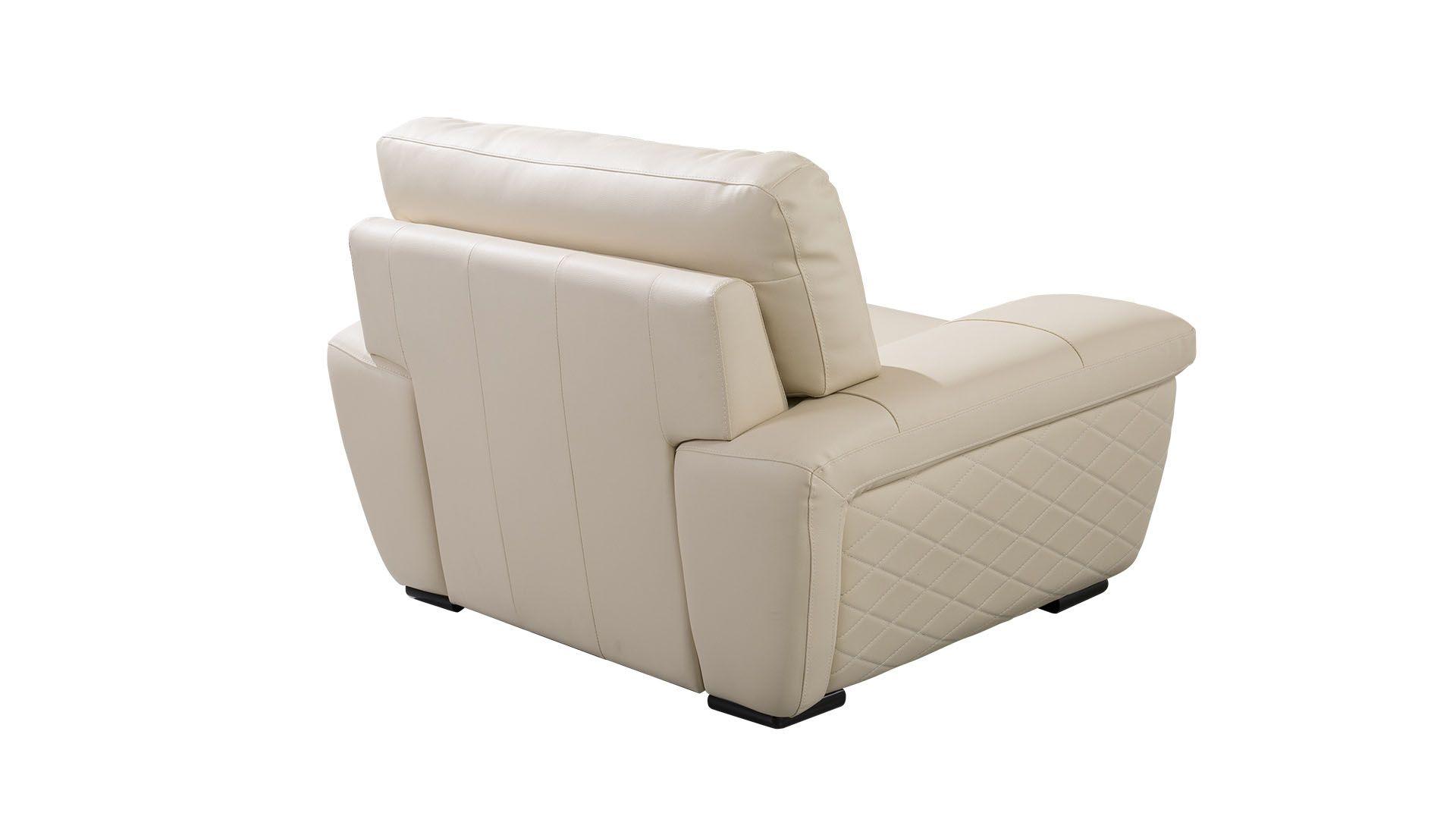 

    
 Shop  Cream Italian Leather Sofa Set 3Pc EK019-CRM American Eagle Contemporary Modern
