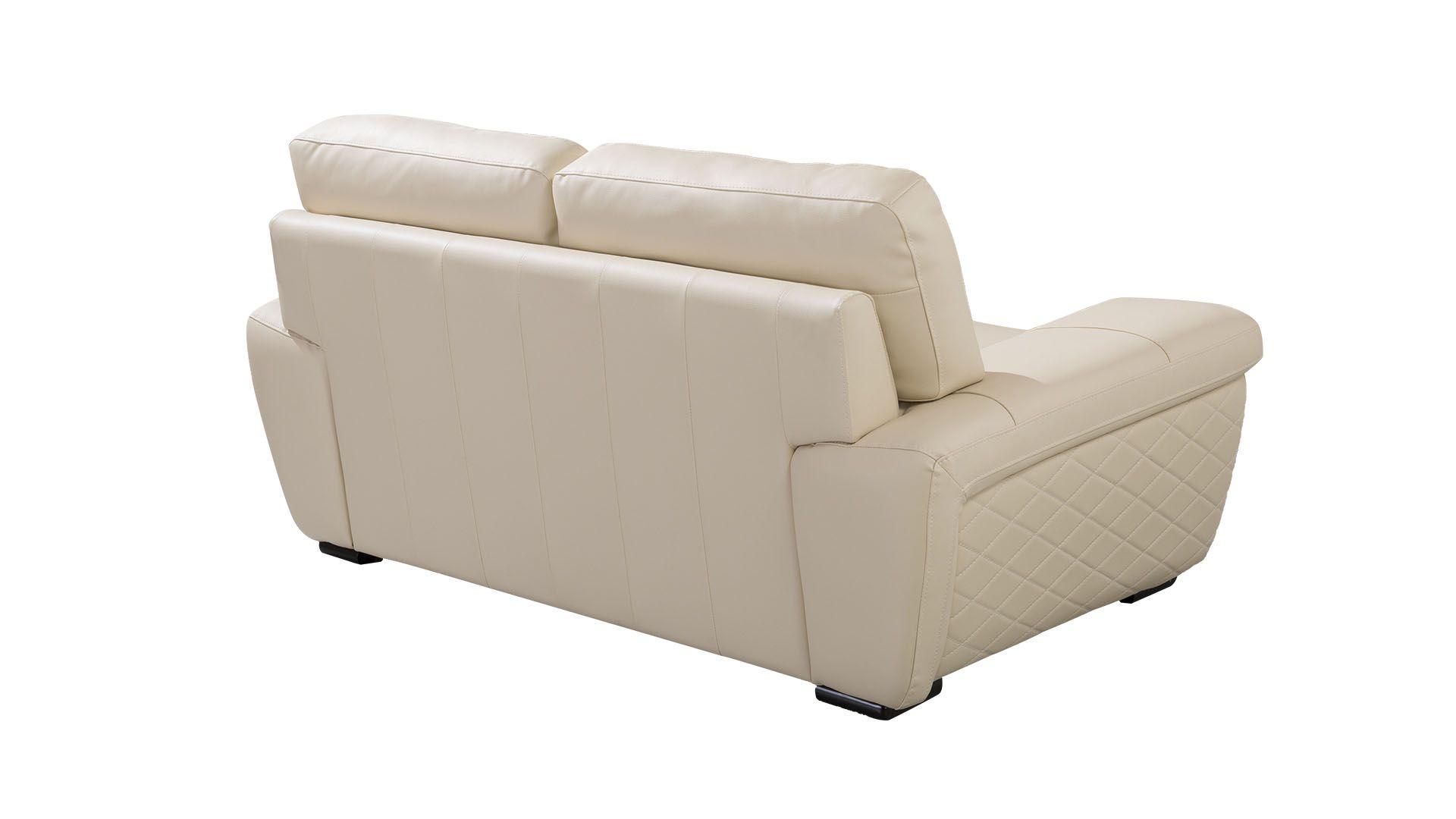 

    
 Order  Cream Italian Leather Sofa Set 3Pc EK019-CRM American Eagle Contemporary Modern
