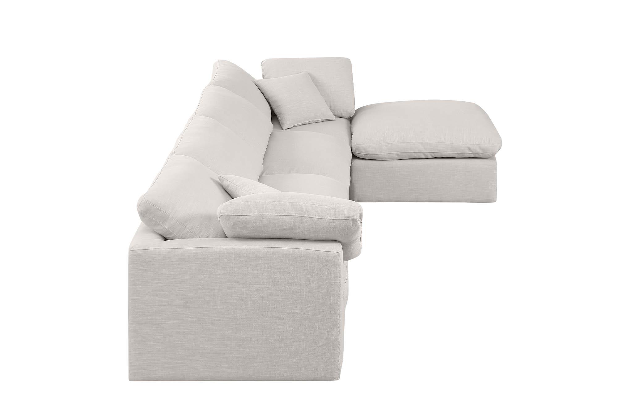 

        
Meridian Furniture INDULGE 141Cream-Sec5A Modular Sectional Cream Linen 094308313832
