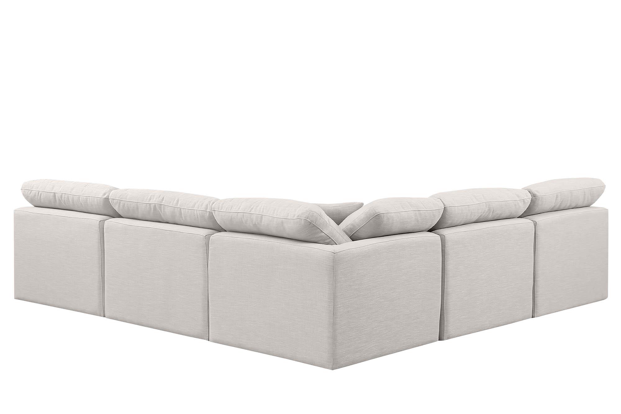 

        
Meridian Furniture INDULGE 141Cream-Sec5B Modular Sectional Cream Linen 094308313849
