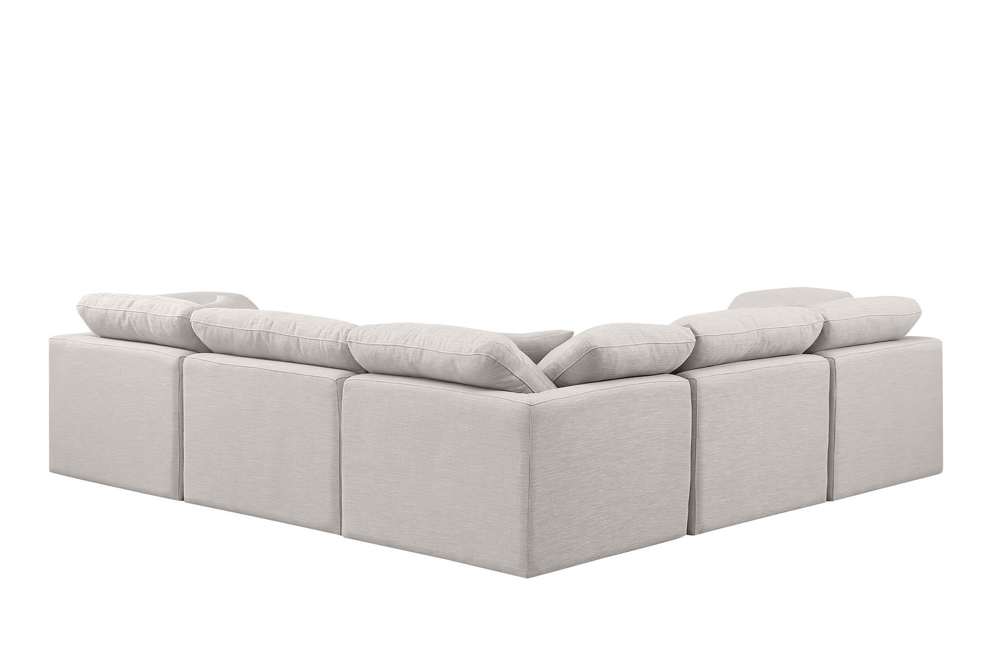 

        
Meridian Furniture INDULGE 141Cream-Sec5C Modular Sectional Cream Linen 094308313856
