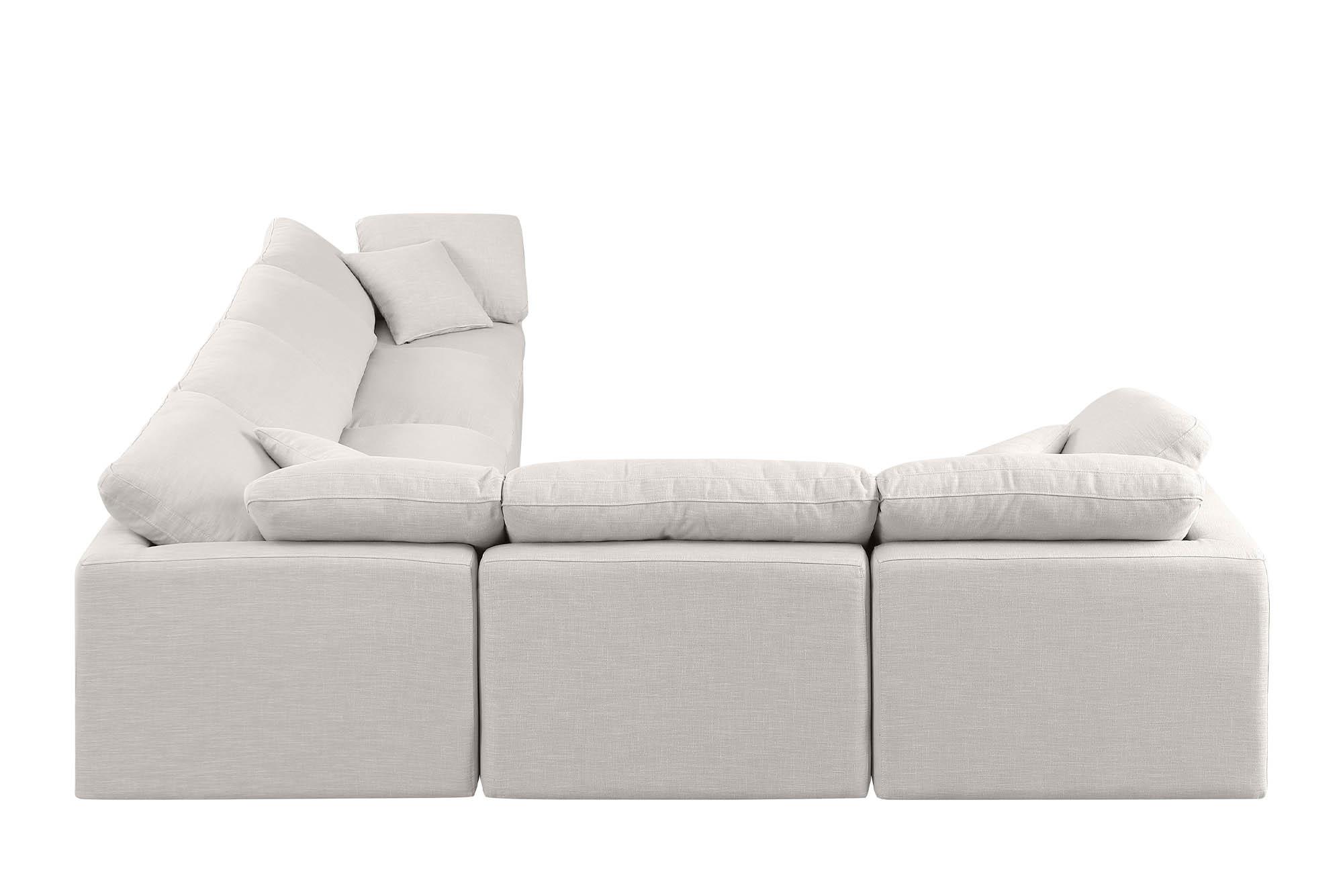 

        
Meridian Furniture INDULGE 141Cream-Sec6A Modular Sectional Cream Linen 094308313870
