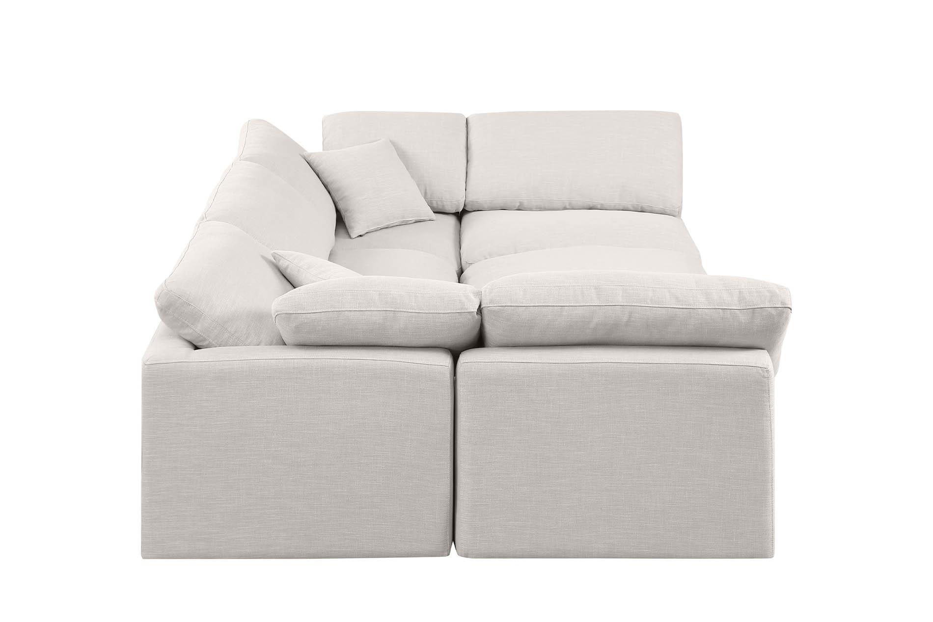 

        
Meridian Furniture INDULGE 141Cream-Sec6C Modular Sectional Cream Linen 094308313894
