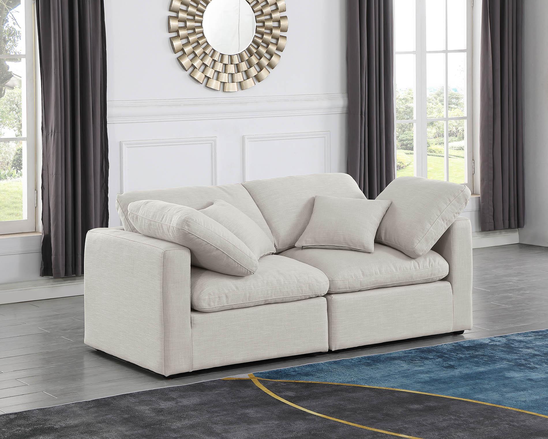 

    
Cream Linen Fabric Modular Sofa INDULGE 141Cream-S70 Meridian Contemporary
