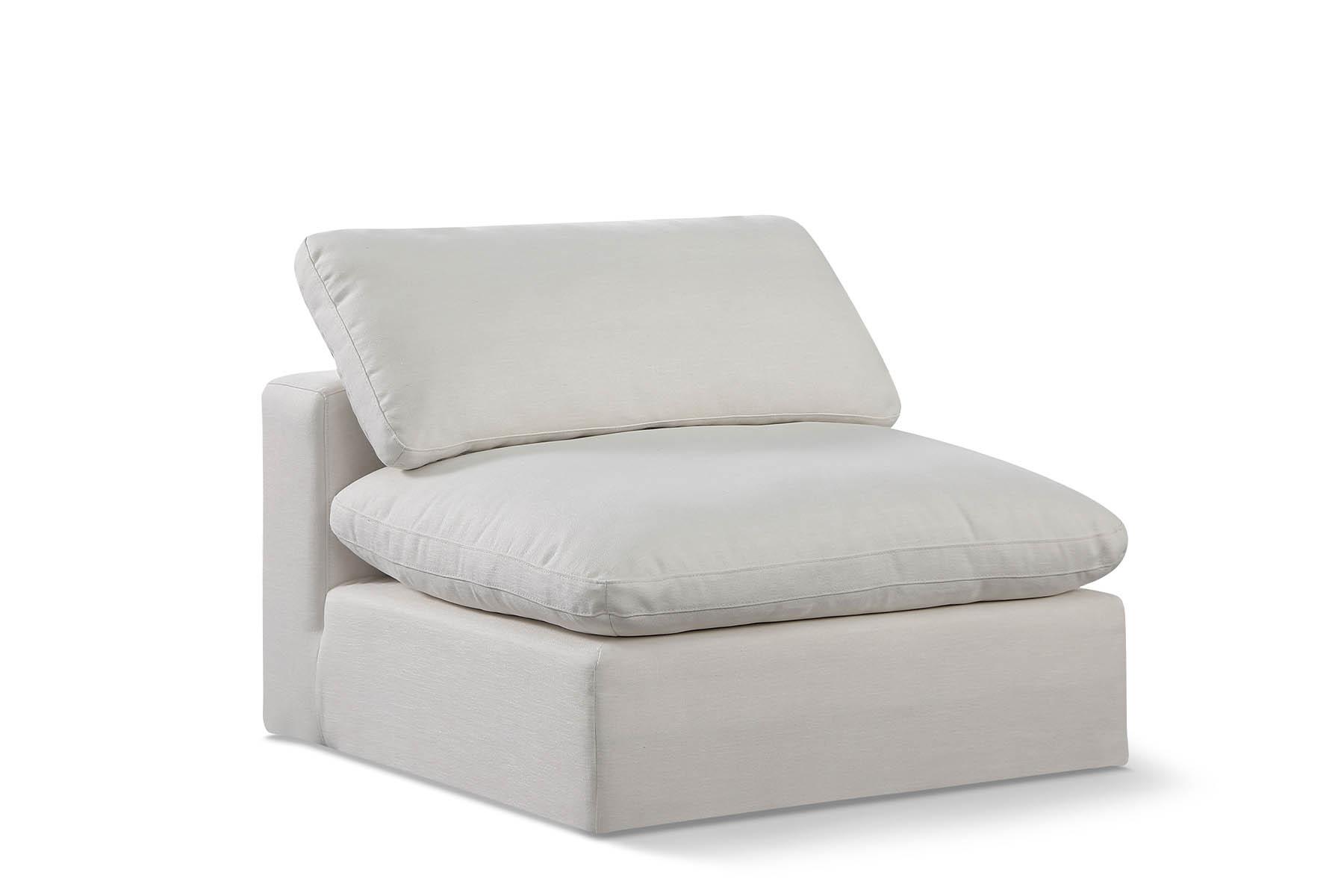 Contemporary, Modern Armless Chair 187Cream-Armless 187Cream-Armless in Cream Linen