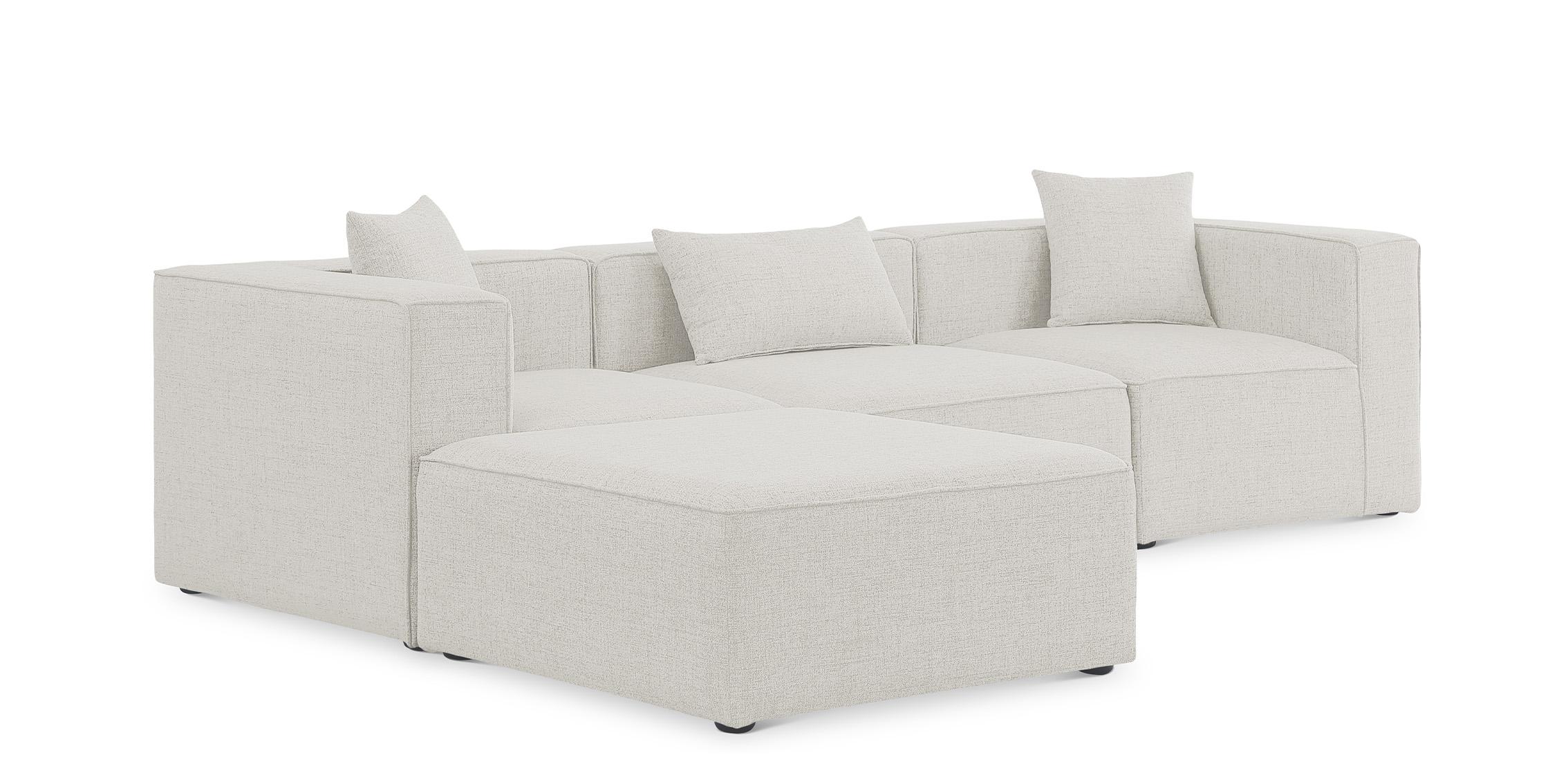 Contemporary, Modern Modular Sectional Sofa CUBE 630Cream-Sec4A 630Cream-Sec4A in Cream Linen