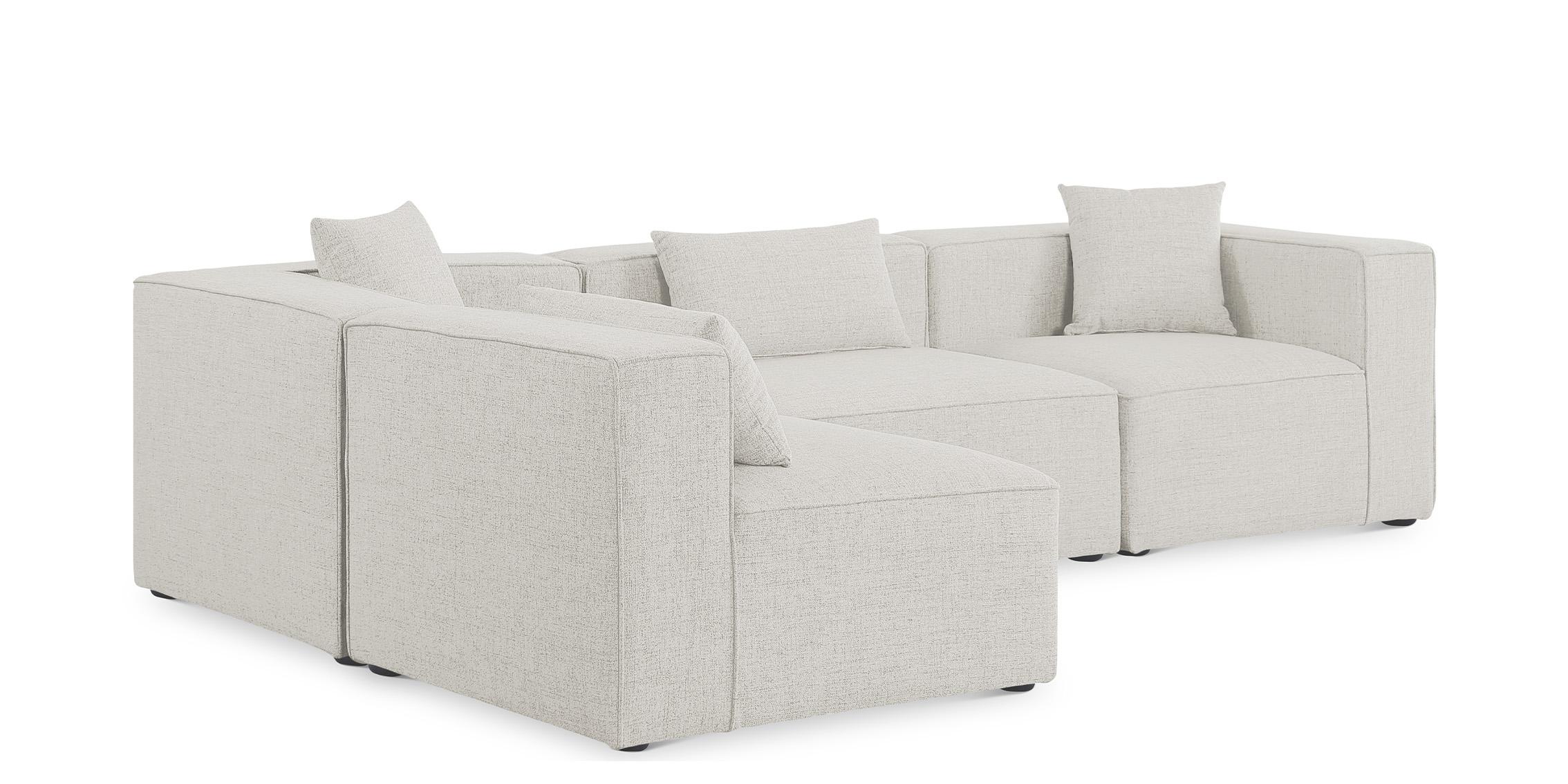 Contemporary, Modern Modular Sectional Sofa CUBE 630Cream-Sec4B 630Cream-Sec4B in Cream Linen