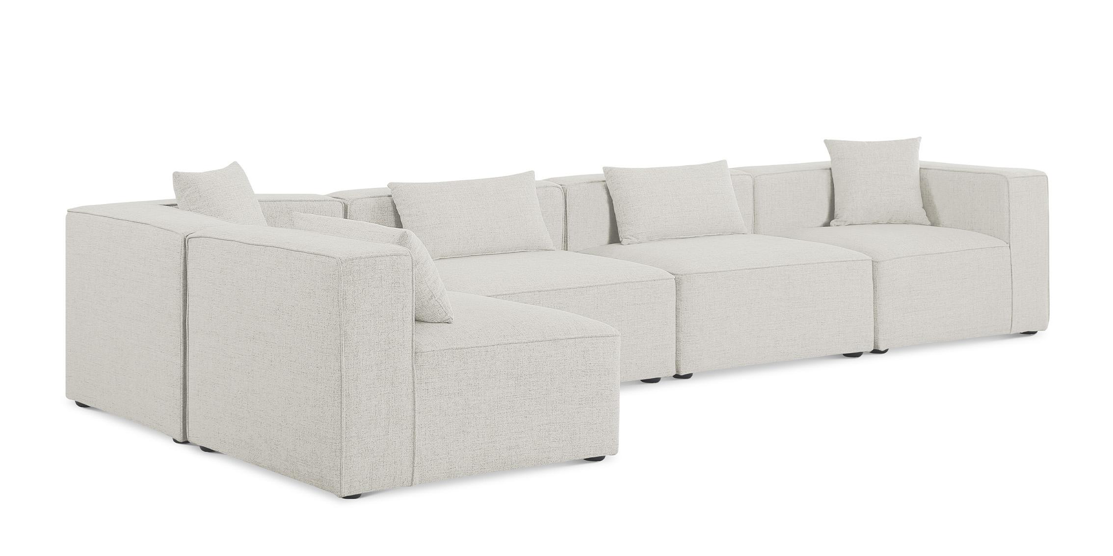 Contemporary, Modern Modular Sectional Sofa CUBE 630Cream-Sec5D 630Cream-Sec5D in Cream Linen