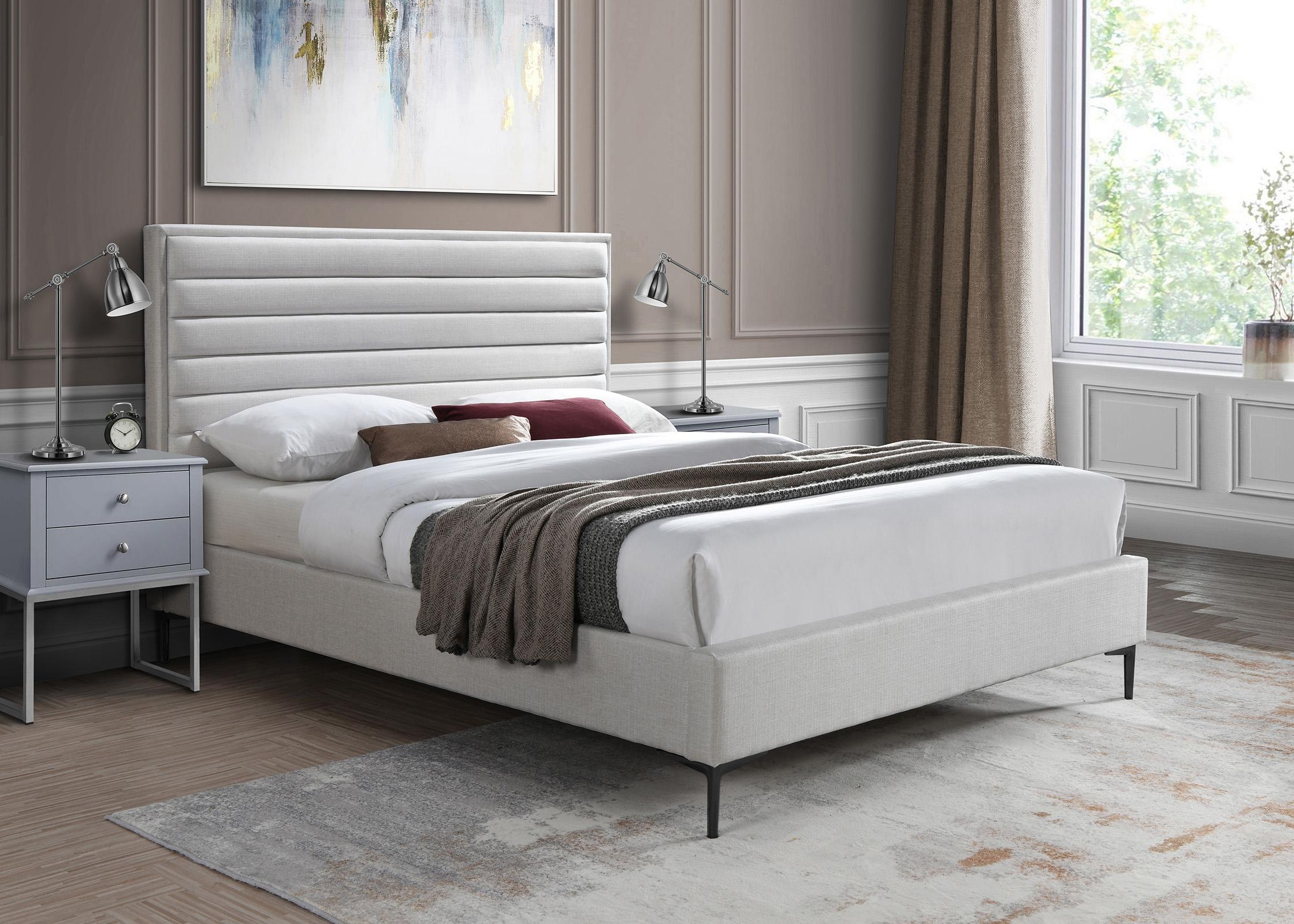 

    
Cream Linen Queen Bed HUNTER HunterCream-Q Meridian Modern Contemporary
