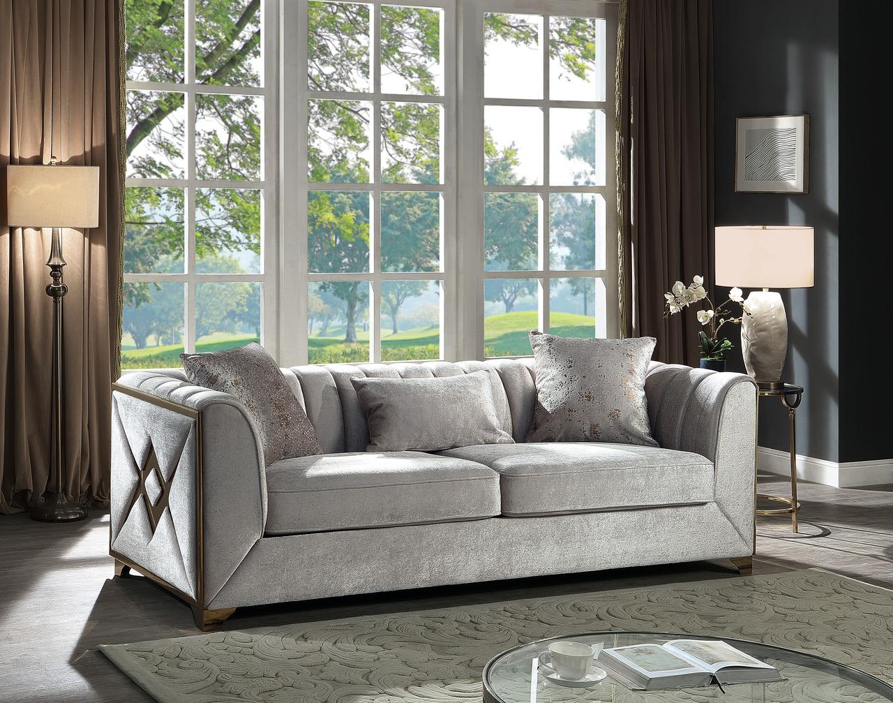 

        
Galaxy Home Furniture Velencia Sofa Set Cream Velvet 601955552455

