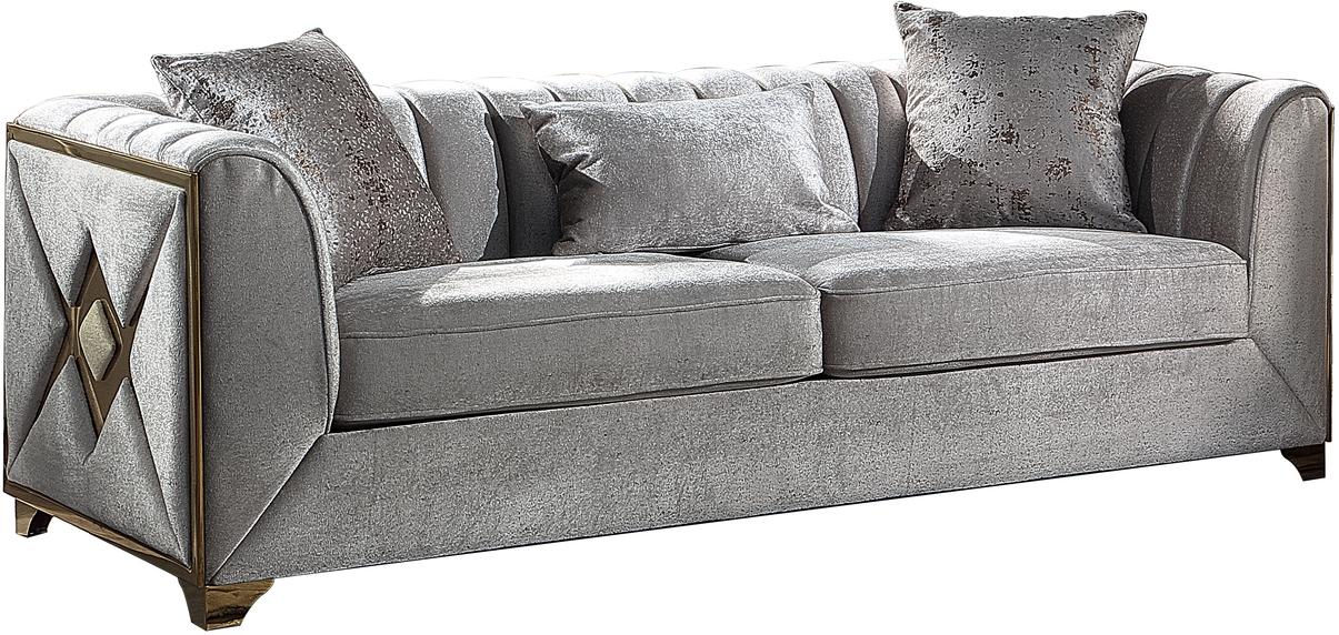 

    
Cream Sumptuous Velvet Sofa Set 2Pc Velencia Galaxy Home Modern
