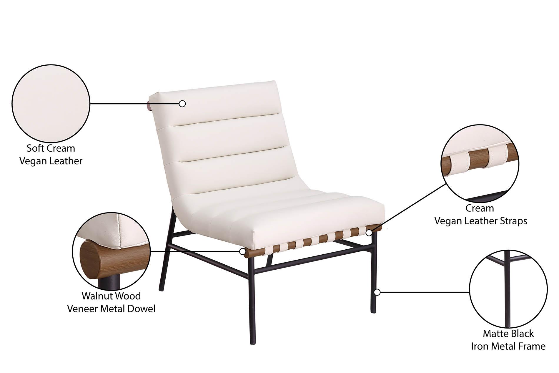 

        
Meridian Furniture 416Cream-Set Accent Chair Set Cream Faux Leather 094308328416
