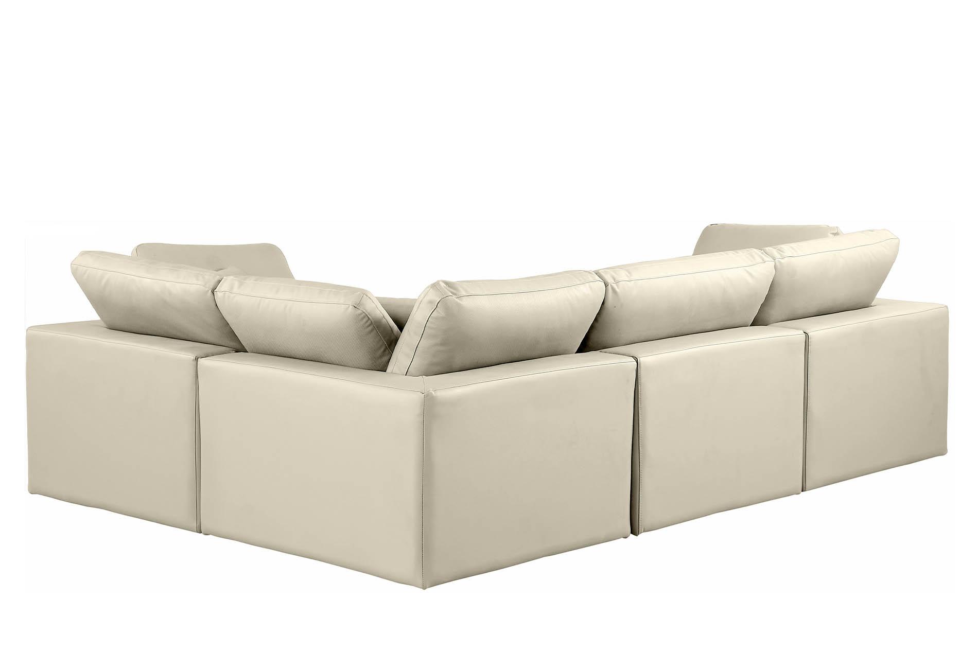 

        
Meridian Furniture 188Cream-Sec4C Modular Sectional Cream Faux Leather 094308321462
