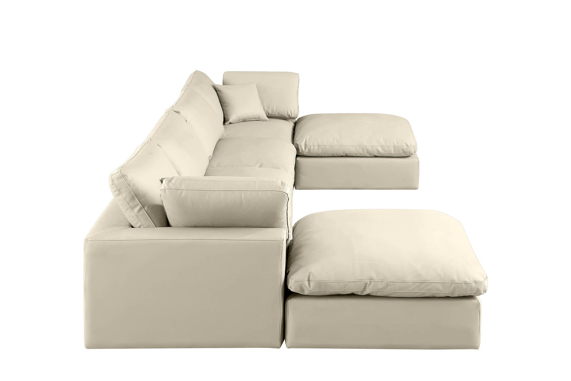 

        
Meridian Furniture 188Cream-Sec6B Modular Sectional Cream Faux Leather 094308288345

