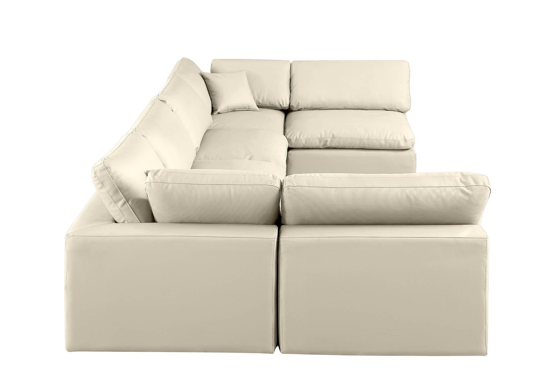 

        
Meridian Furniture 188Cream-Sec6D Modular Sectional Cream Faux Leather 094308288369
