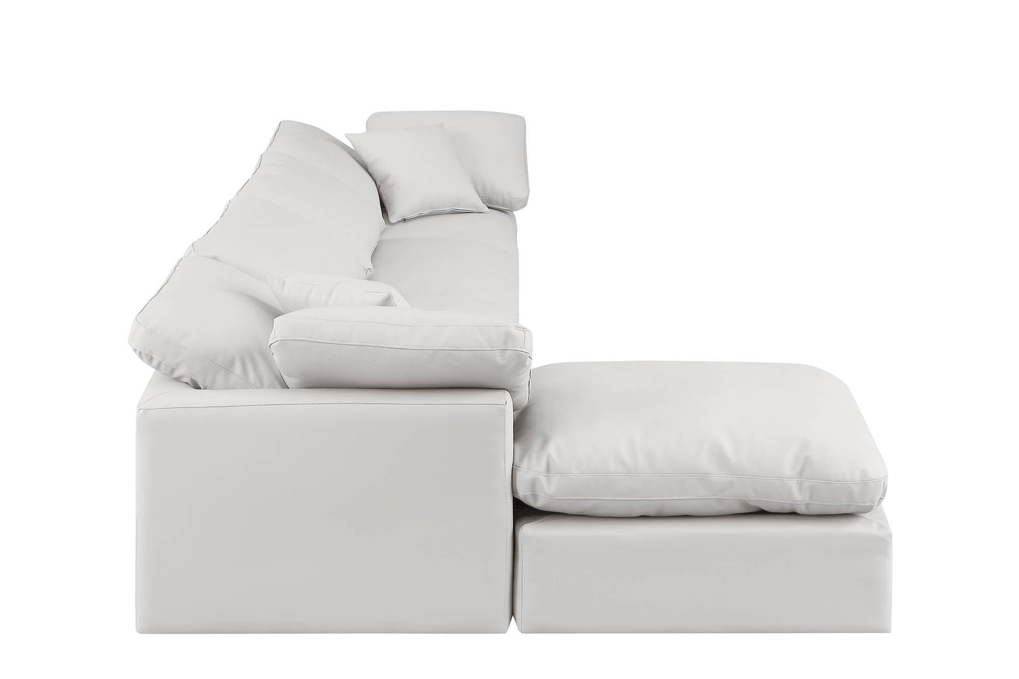 

        
Meridian Furniture INDULGE 146Cream-Sec5A Modular Sectional Sofa Cream Faux Leather 094308314976
