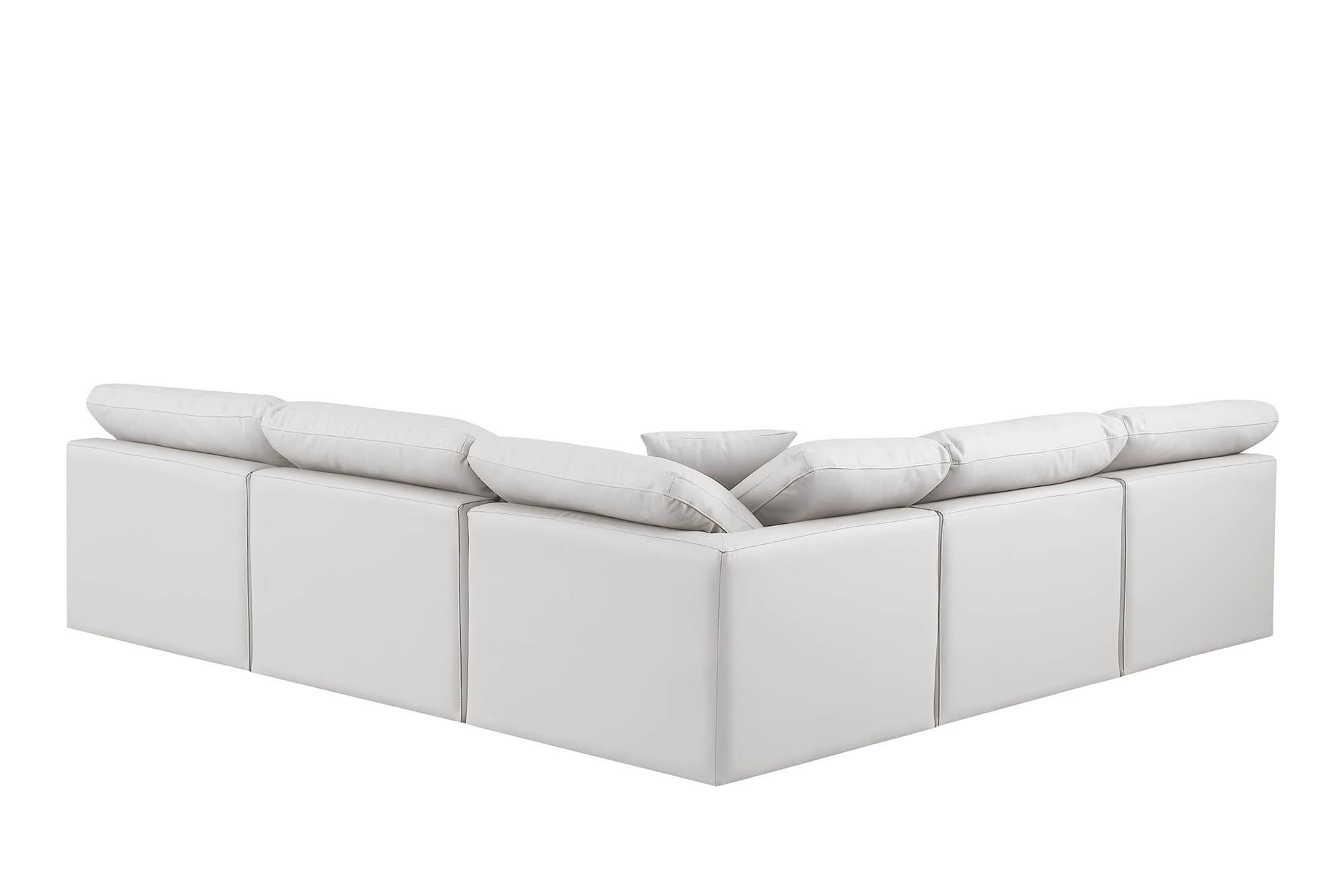 

        
Meridian Furniture INDULGE 146Cream-Sec5B Modular Sectional Sofa Cream Faux Leather 094308314983
