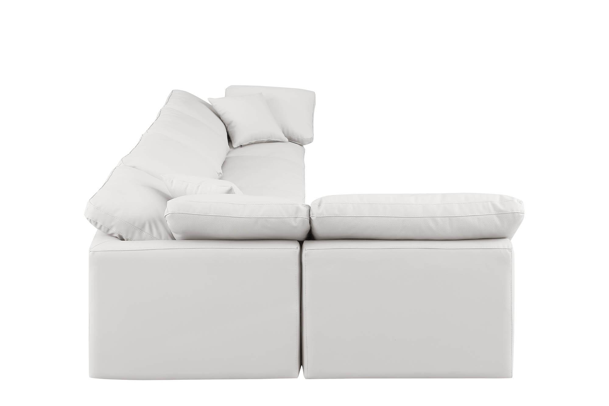 

        
Meridian Furniture INDULGE 146Cream-Sec5D Modular Sectional Sofa Cream Faux Leather 094308315003
