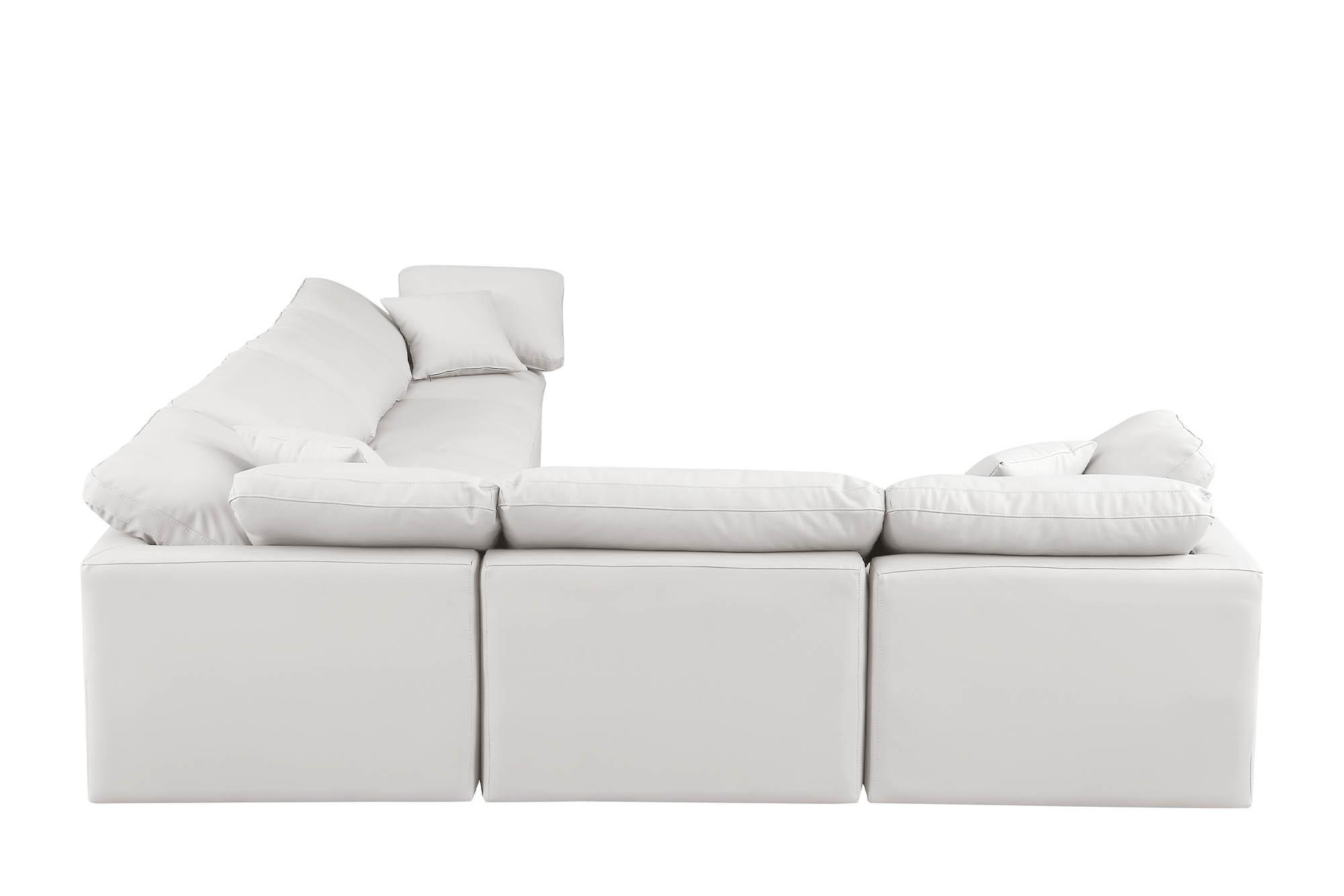 

        
Meridian Furniture INDULGE 146Cream-Sec6A Modular Sectional Sofa Cream Faux Leather 094308315010
