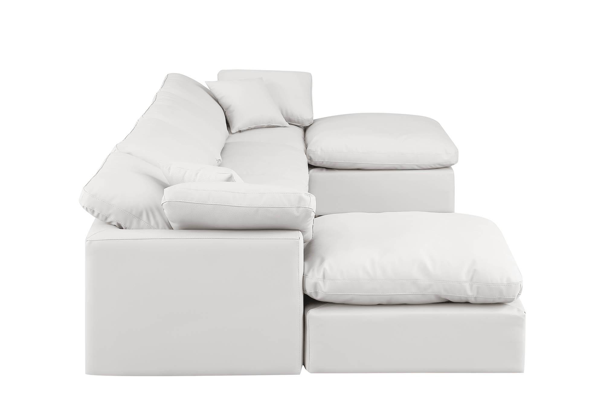 

        
Meridian Furniture INDULGE 146Cream-Sec6B Modular Sectional Sofa Cream Faux Leather 094308315027
