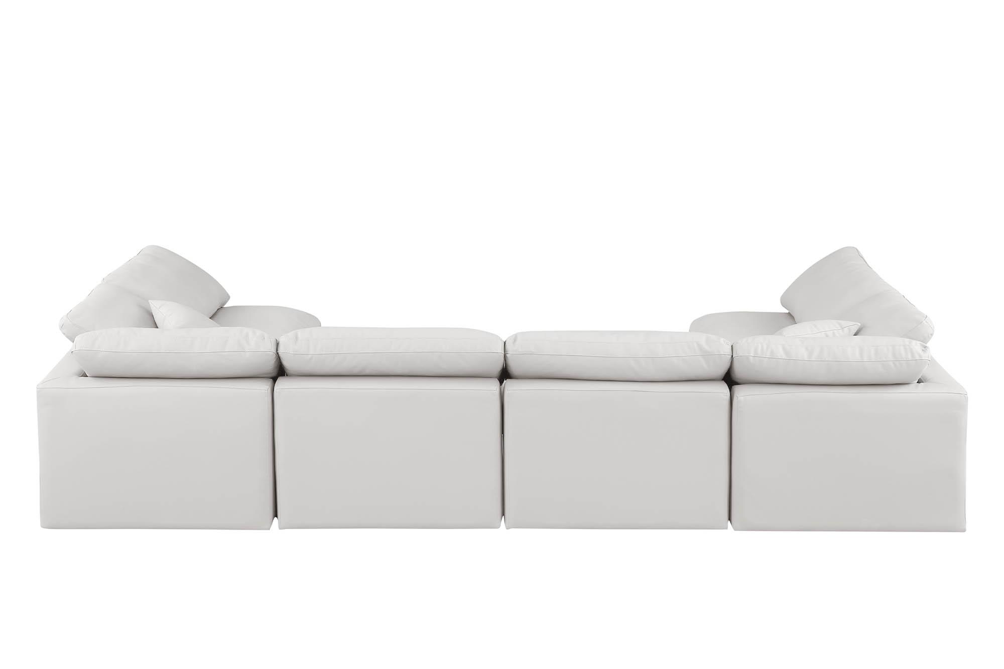 

        
Meridian Furniture INDULGE 146Cream-Sec6D Modular Sectional Sofa Cream Faux Leather 094308315041
