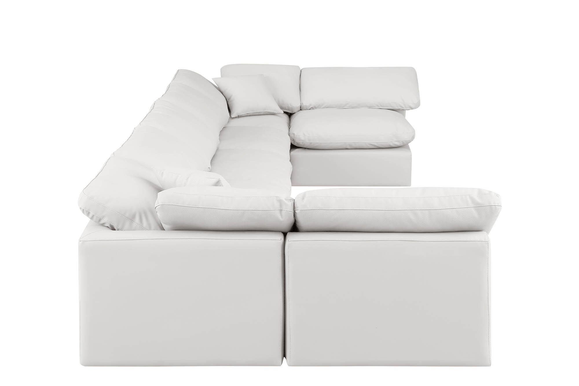 

        
Meridian Furniture INDULGE 146Cream-Sec7B Modular Sectional Sofa Cream Faux Leather 094308315065

