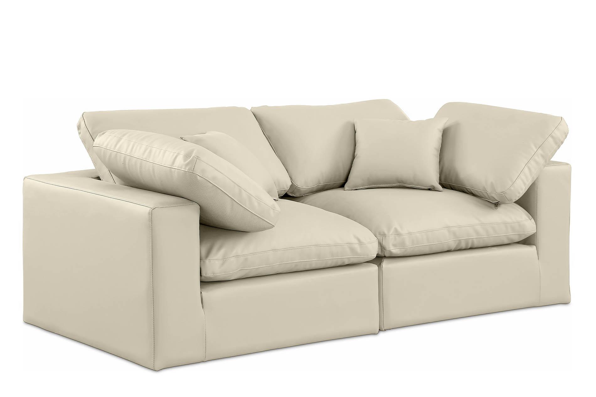 

    
Cream Vegan Leather Modular Sofa COMFY 188Cream-S80 Meridian Contemporary
