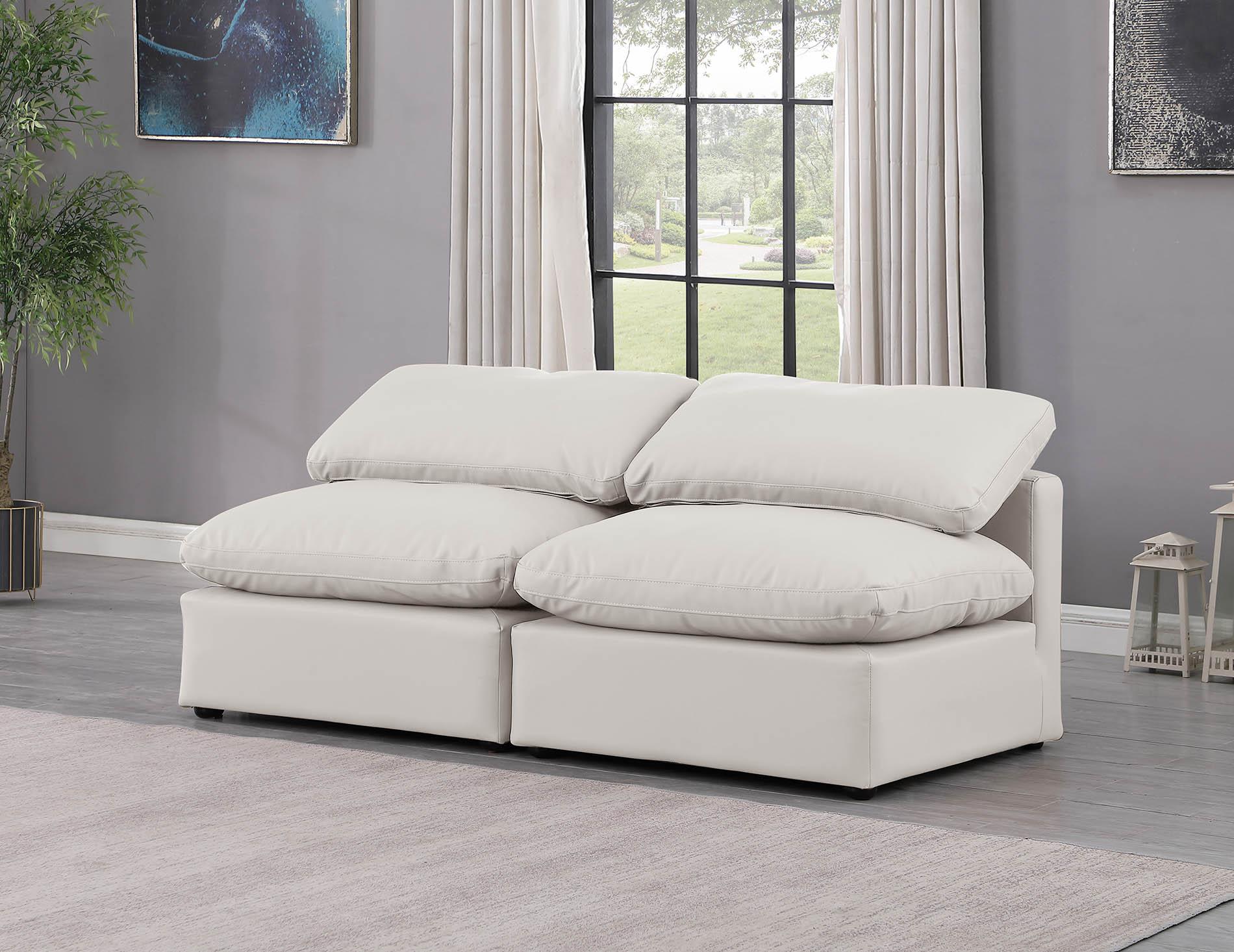 

    
Cream Vegan Leather Modular Sofa INDULGE 146Cream-S2 Meridian Modern

