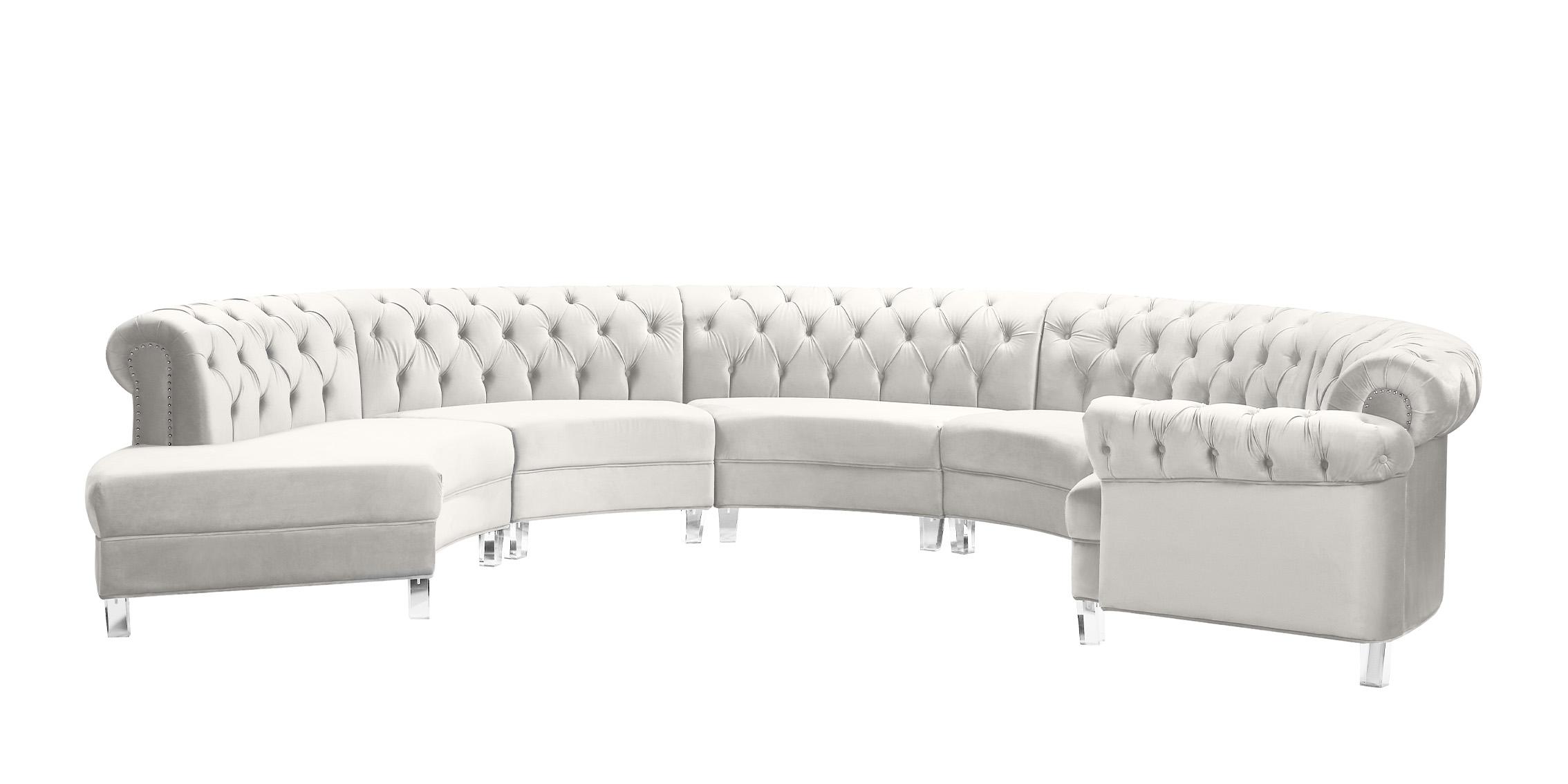

    
Meridian Furniture ANABELLA 697Cream-5 Sectional Sofa Cream 697Cream-Sec-5PC
