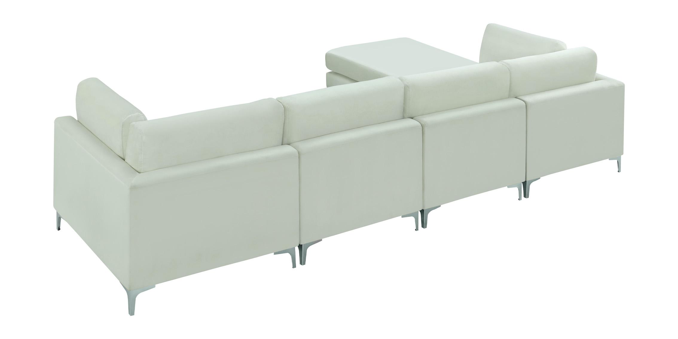 

        
Meridian Furniture JULIA 605Cream-Sec5A Modular Sectional Sofa Cream Velvet 753359809175
