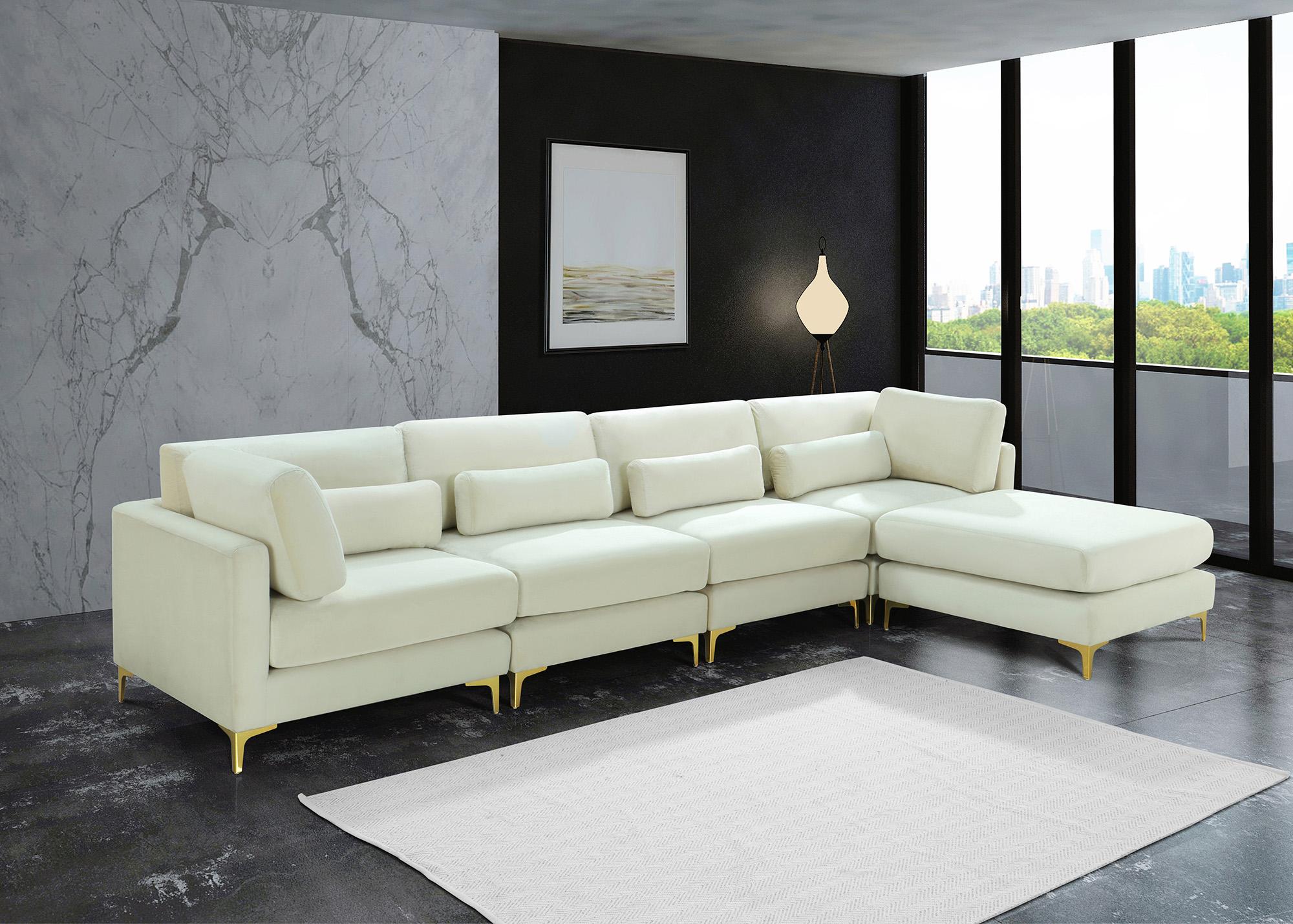 

    
Cream Velvet Modular Sectional Sofa JULIA 605Cream-Sec5A Meridian Contemporary
