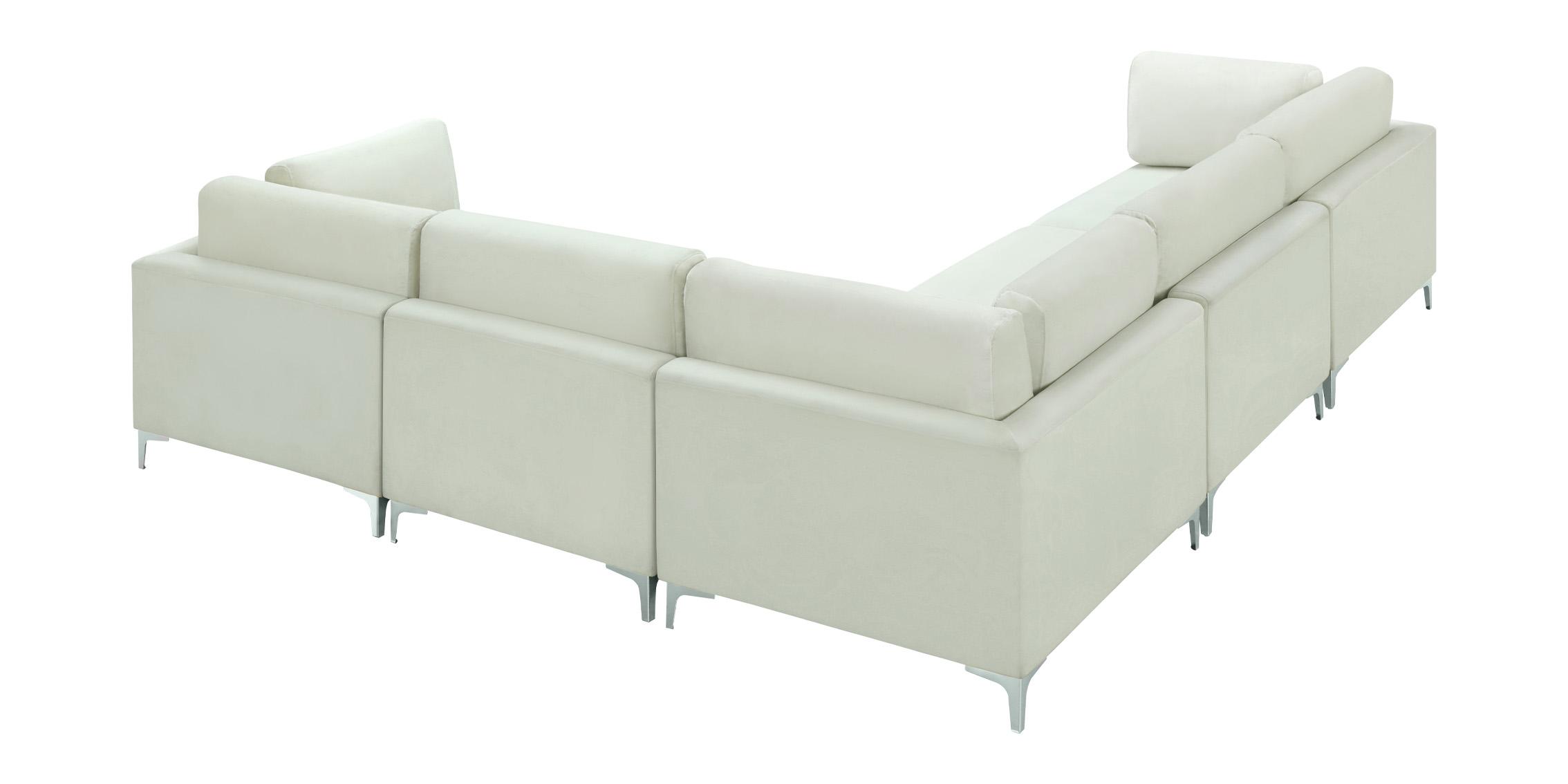 

        
Meridian Furniture JULIA 605Cream-Sec5C Modular Sectional Sofa Cream Velvet 753359809199
