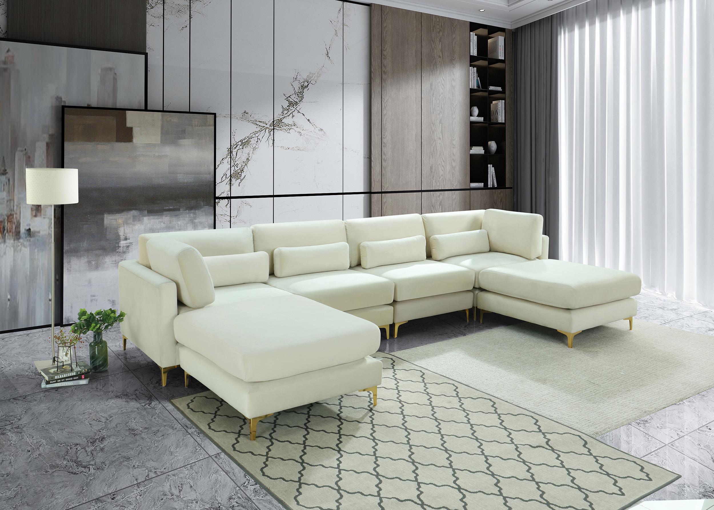 

    
Cream Velvet Modular Sectional Sofa JULIA 605Cream-Sec6B Meridian Contemporary
