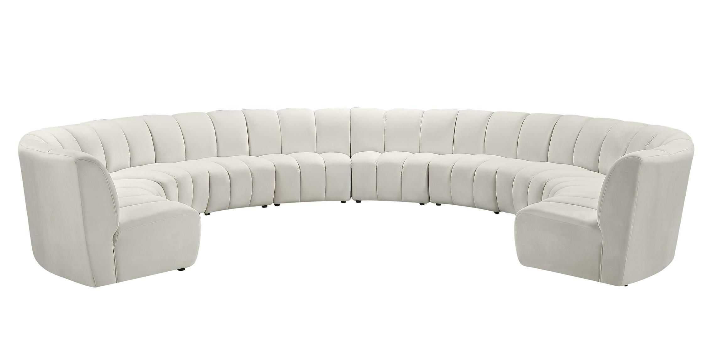 

        
Meridian Furniture INFINITY 638Cream-10PC Modular Sectional Sofa Cream Velvet 753359803685
