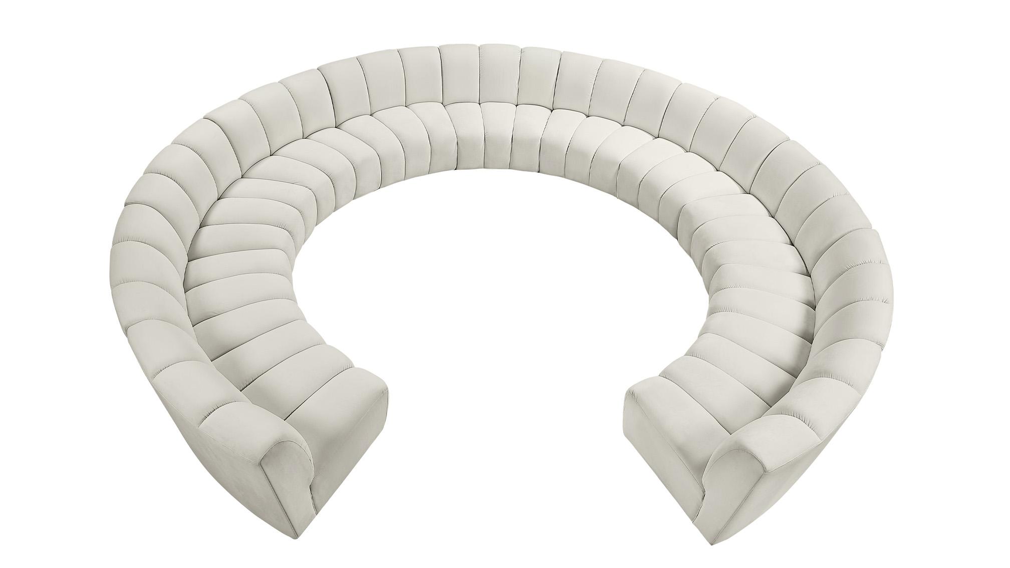 

    
Cream Velvet Modular Sectional Sofa INFINITY 638Cream-11PC Meridian Modern
