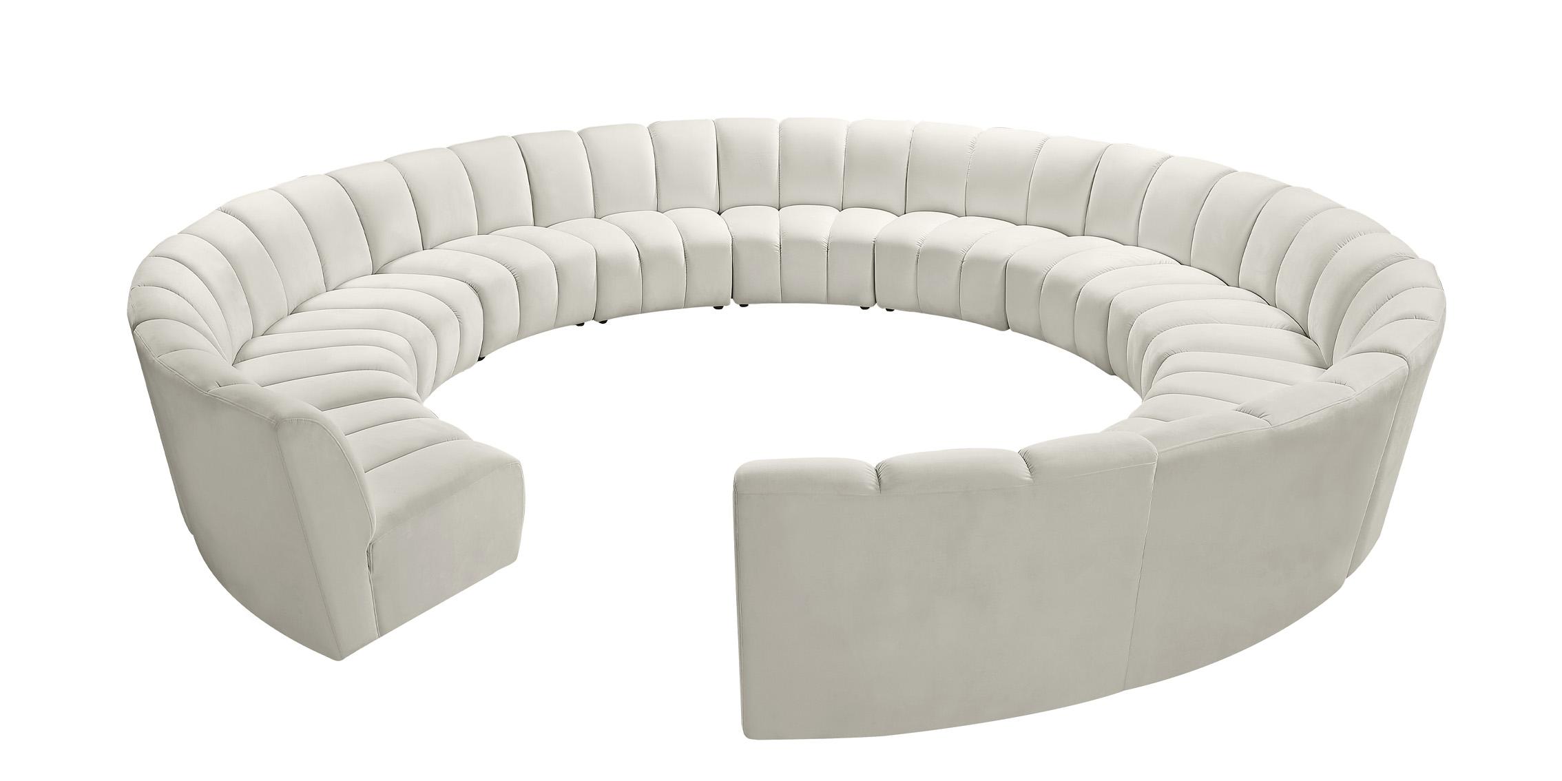

        
Meridian Furniture INFINITY 638Cream-12PC Modular Sectional Sofa Cream Velvet 753359803708
