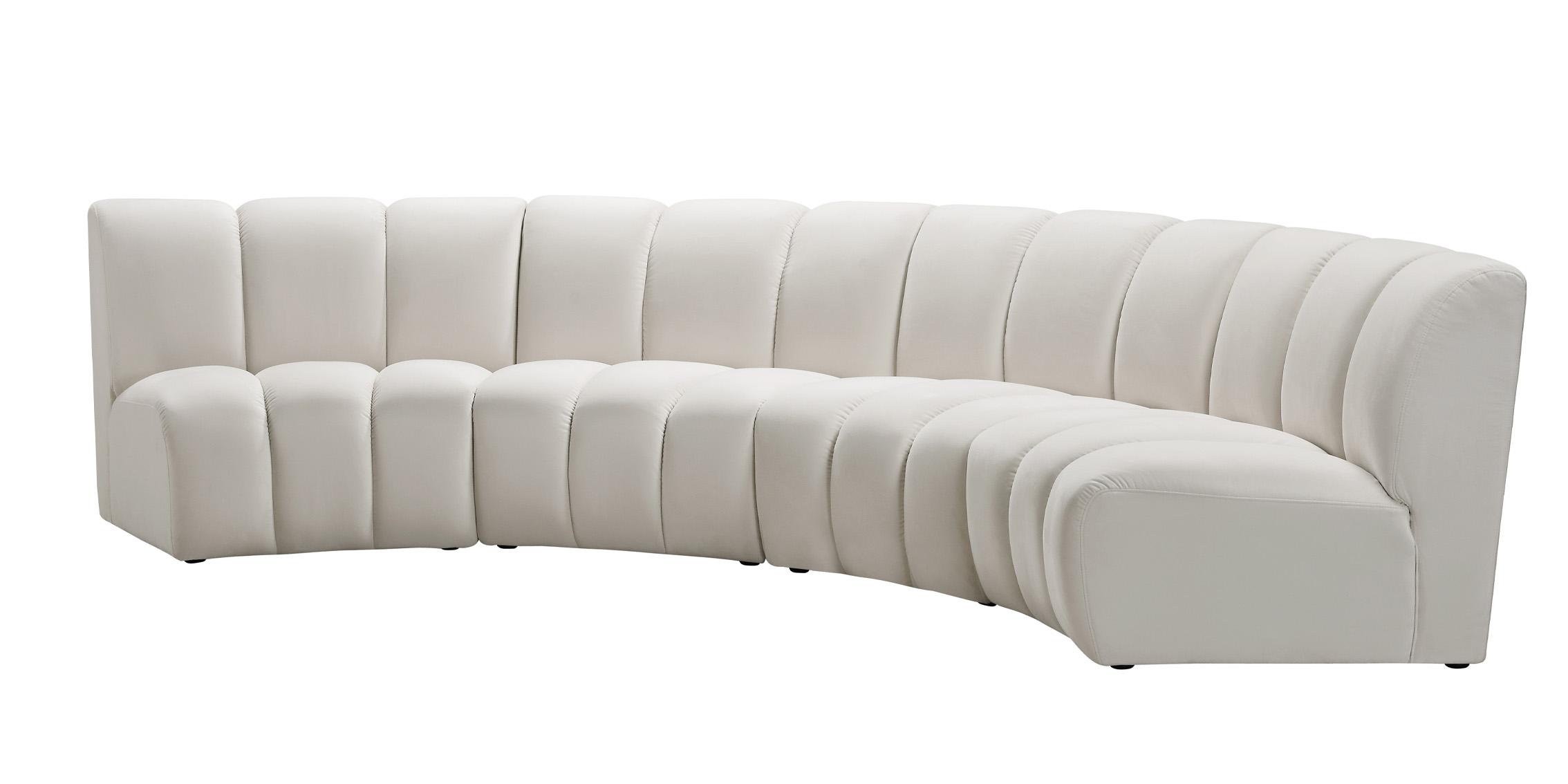 

        
Meridian Furniture INFINITY 638Cream-4PC Modular Sectional Sofa Cream Velvet 753359801605
