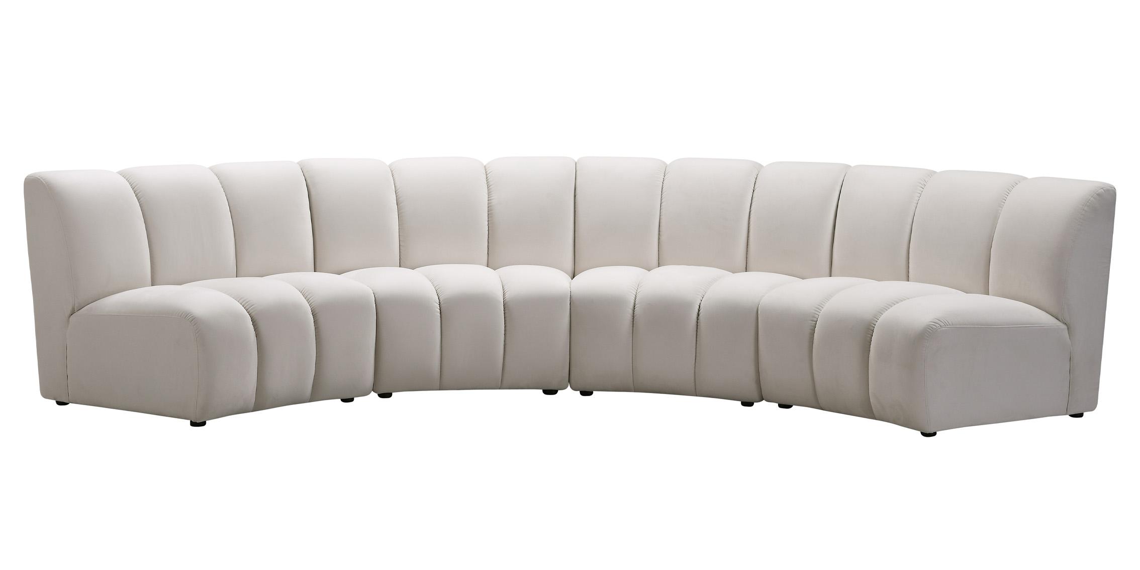 

    
638Cream-4PC Meridian Furniture Modular Sectional Sofa
