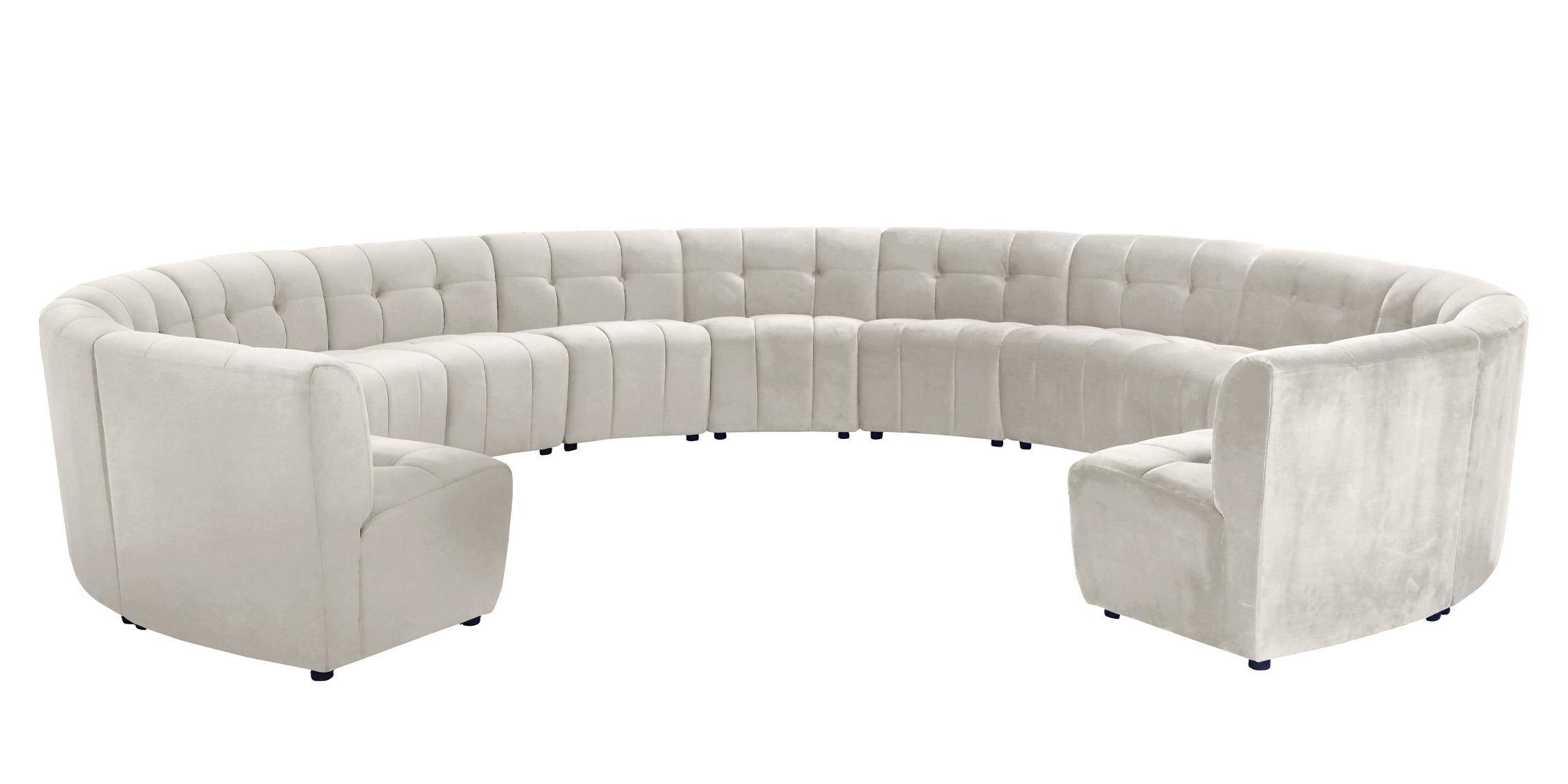 

        
Meridian Furniture LIMITLESS 645Cream-13PC Modular Sectional Sofa Cream Velvet 753359807201
