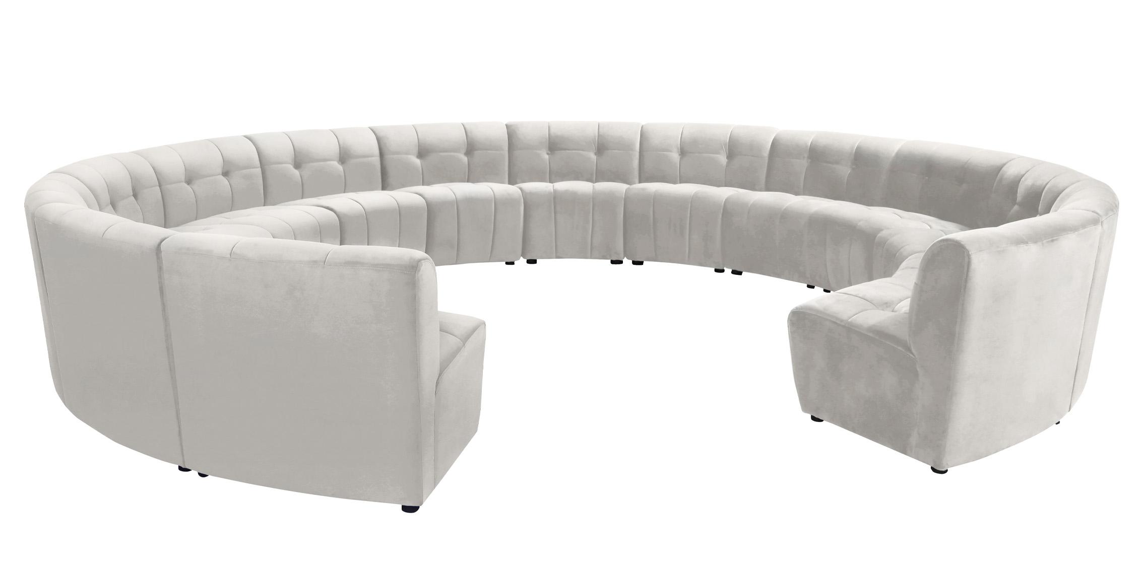 

        
Meridian Furniture LIMITLESS 645Cream-14PC Modular Sectional Sofa Cream Velvet 753359807270
