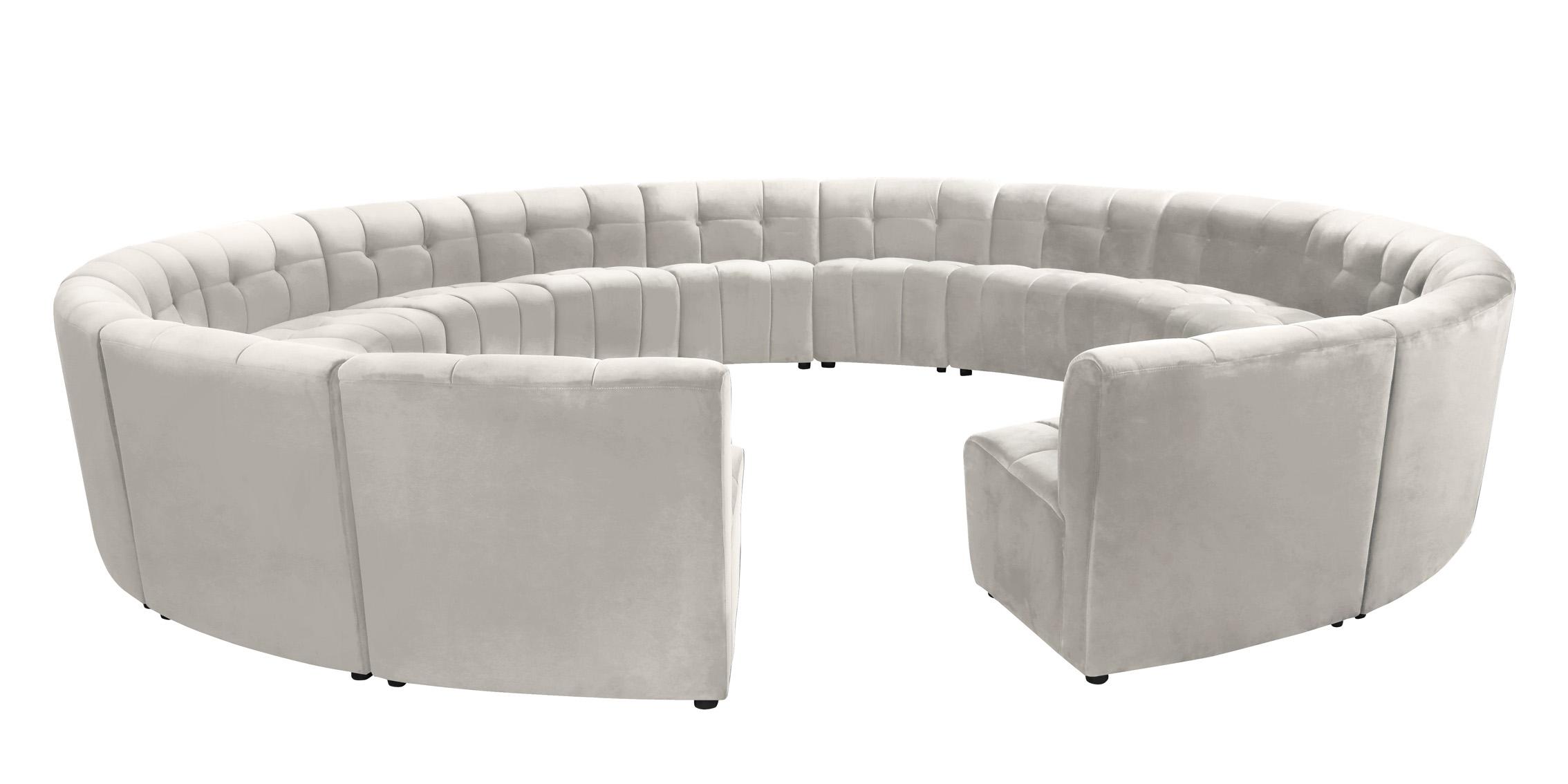 

        
Meridian Furniture LIMITLESS 645Cream-15PC Modular Sectional Sofa Cream Velvet 753359809090
