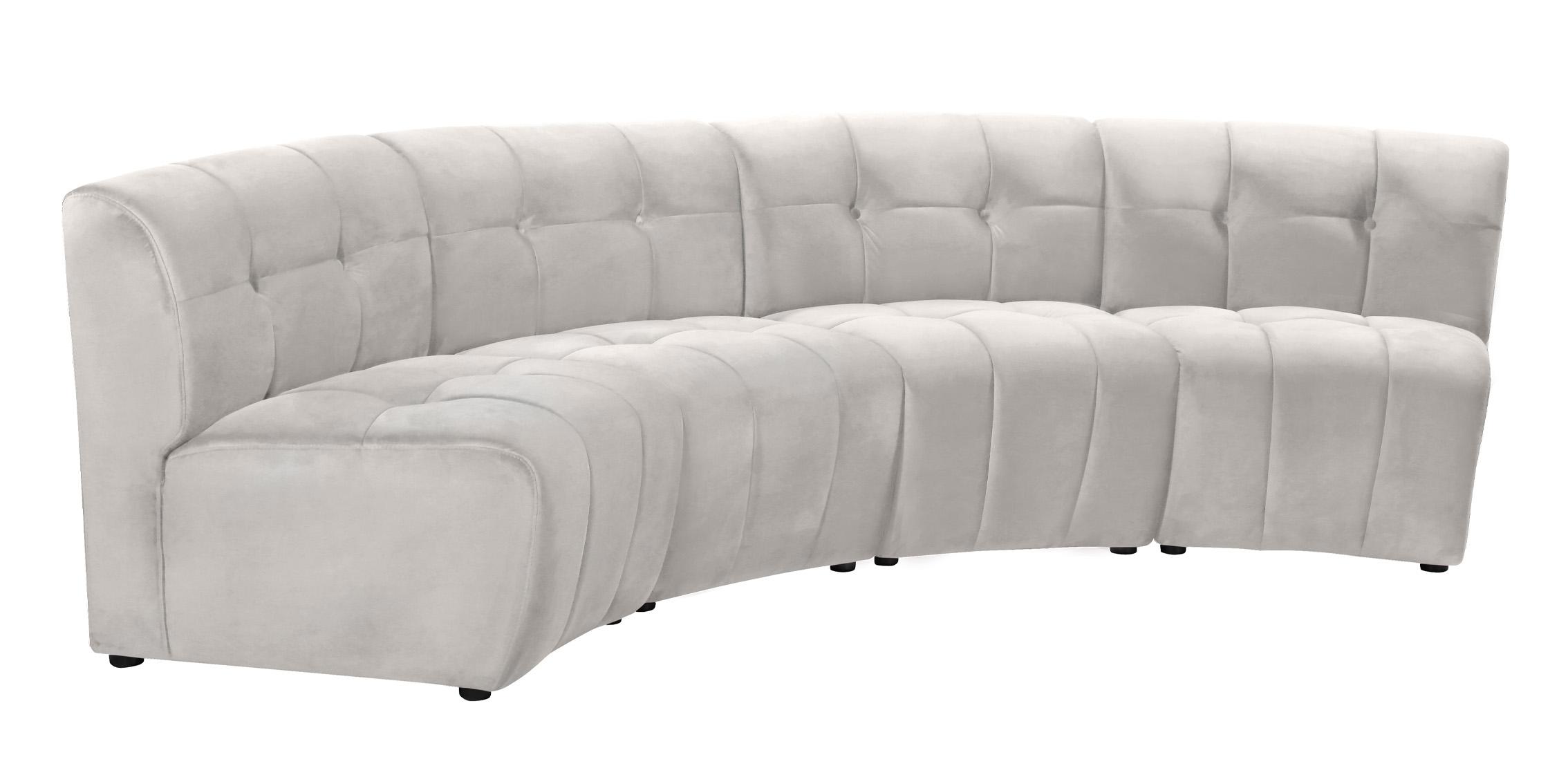 

        
Meridian Furniture LIMITLESS 645Cream-4PC Modular Sectional Sofa Cream Velvet 753359808055

