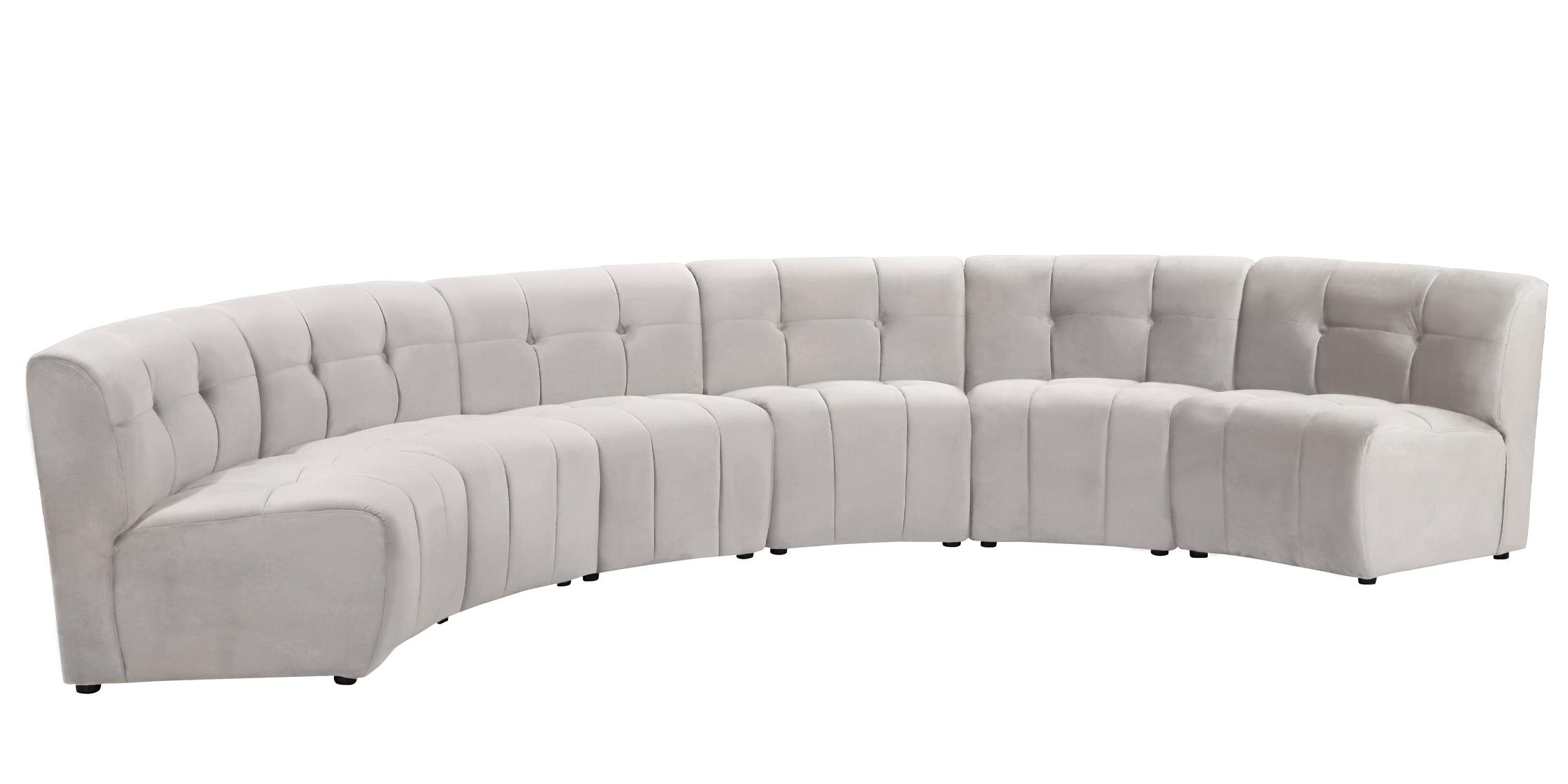 

        
Meridian Furniture LIMITLESS 645Cream-6PC Modular Sectional Sofa Cream Velvet 753359808079
