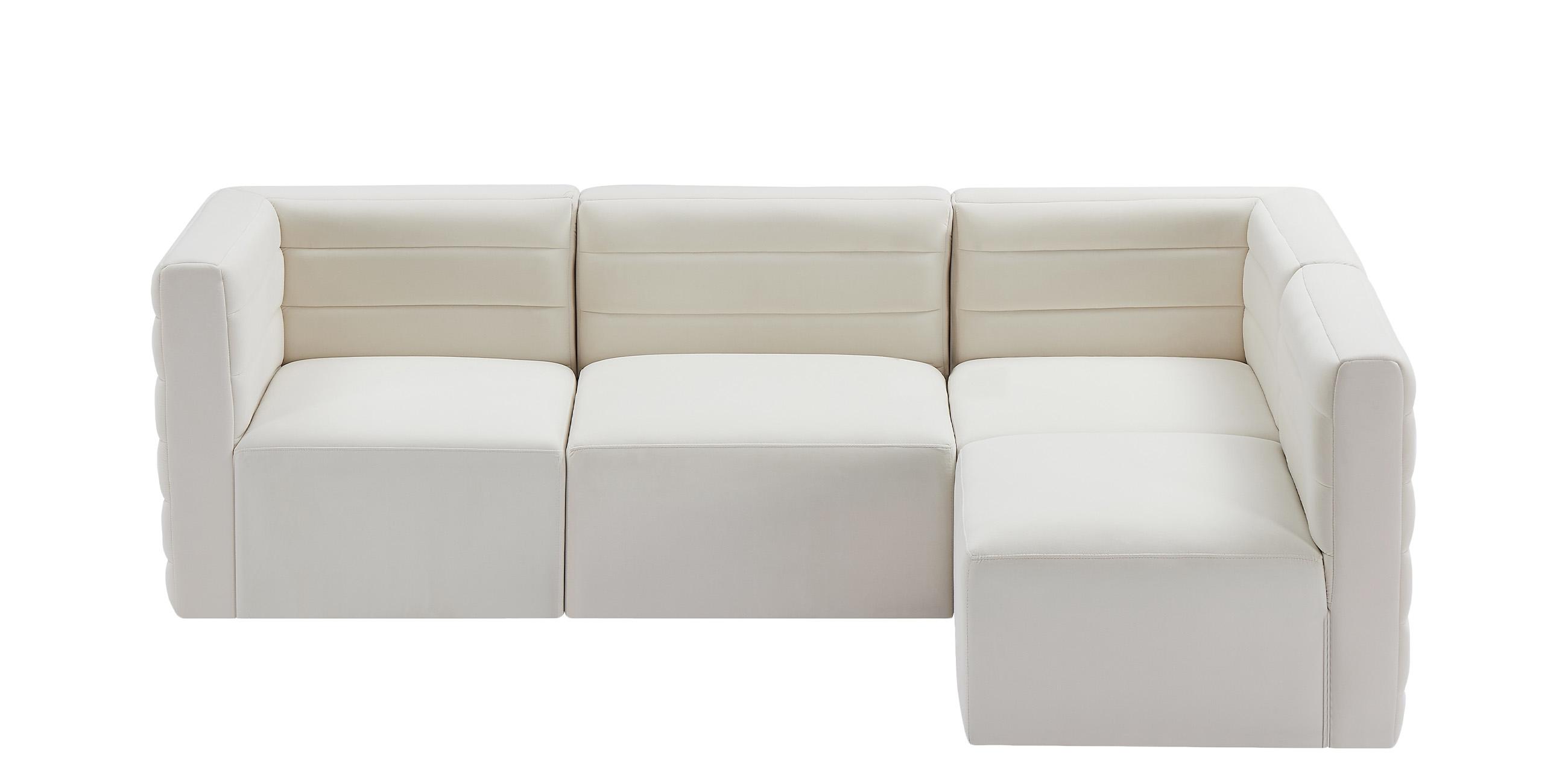 

        
Meridian Furniture Quincy 677Cream-Sec4A Modular Sectional Sofa Cream Velvet 94308261515
