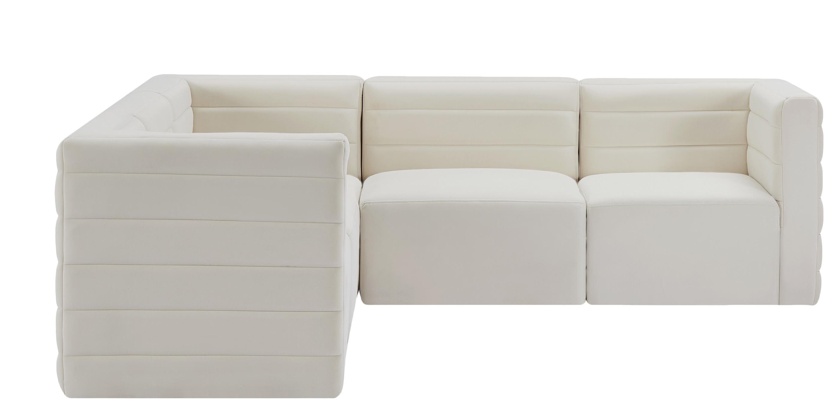 

        
Meridian Furniture Quincy 677Cream-Sec5C Modular Sectional Sofa Cream Velvet 94308261546
