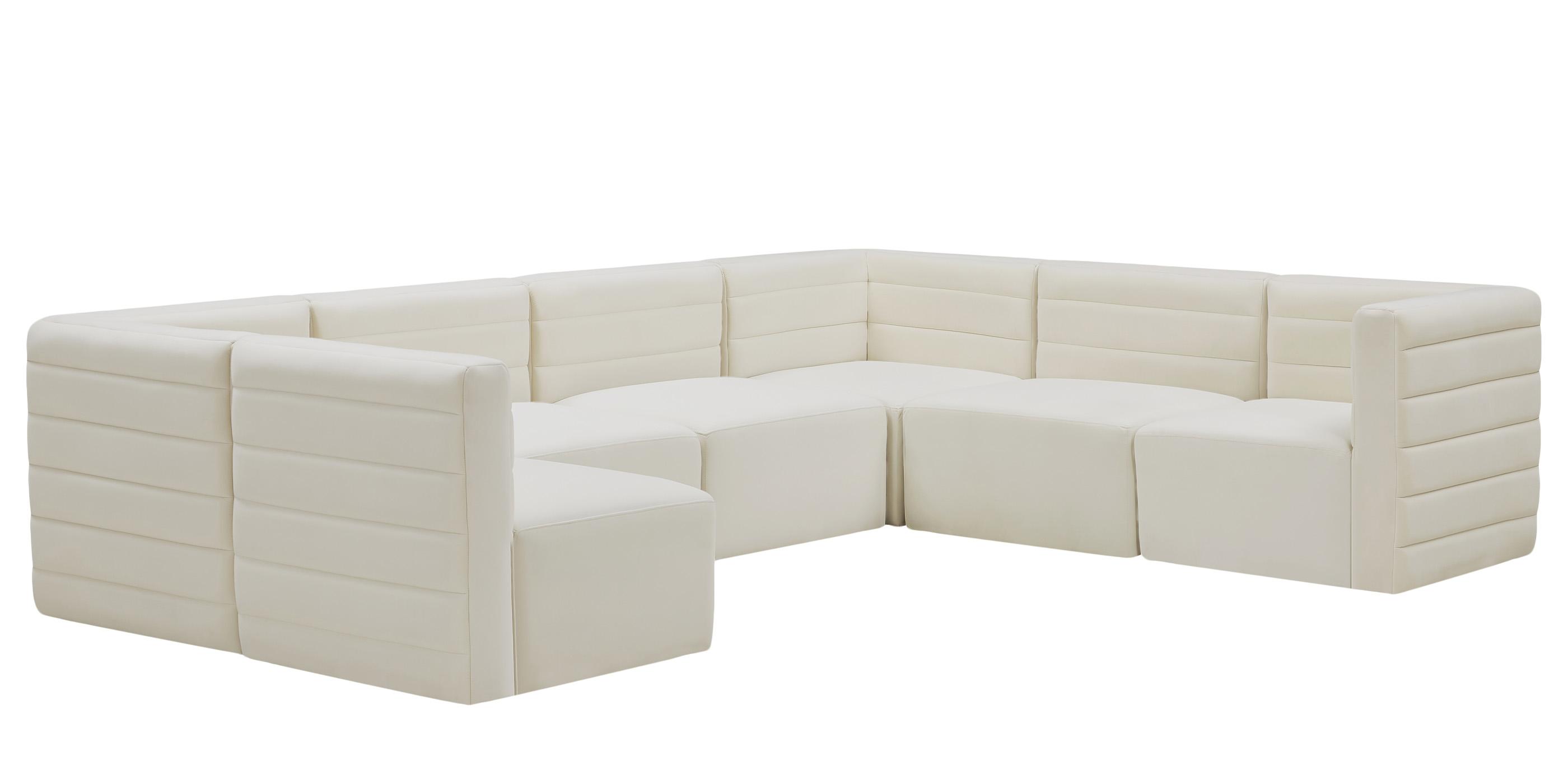 

        
Meridian Furniture Quincy 677Cream-Sec7A Modular Sectional Sofa Cream Velvet 94308261577
