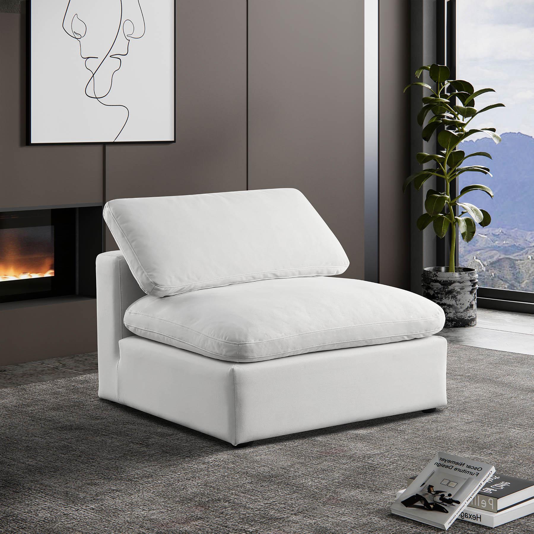 

    
Cream Velvet Armless Chair COMFY 189Cream-Armless Meridian Contemporary Modern
