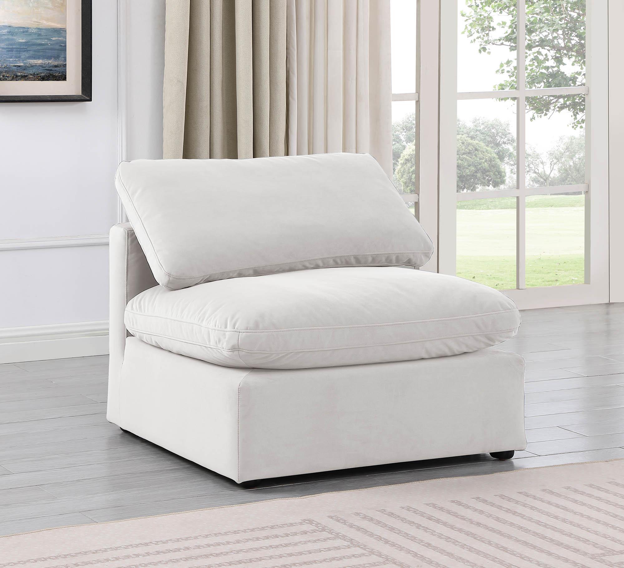 

    
Cream Velvet Armless Chair INDULGE 147Cream-Armless Meridian Contemporary Modern
